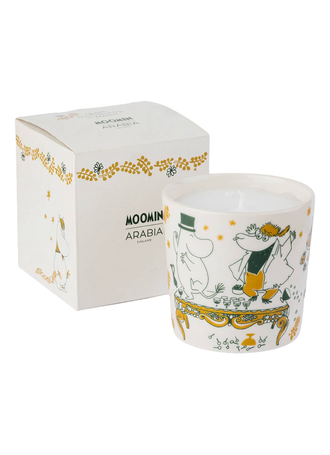 Moomin Arabia Moomin Gift of Love kaars 580 gram - achterkant 3 gebroken wit