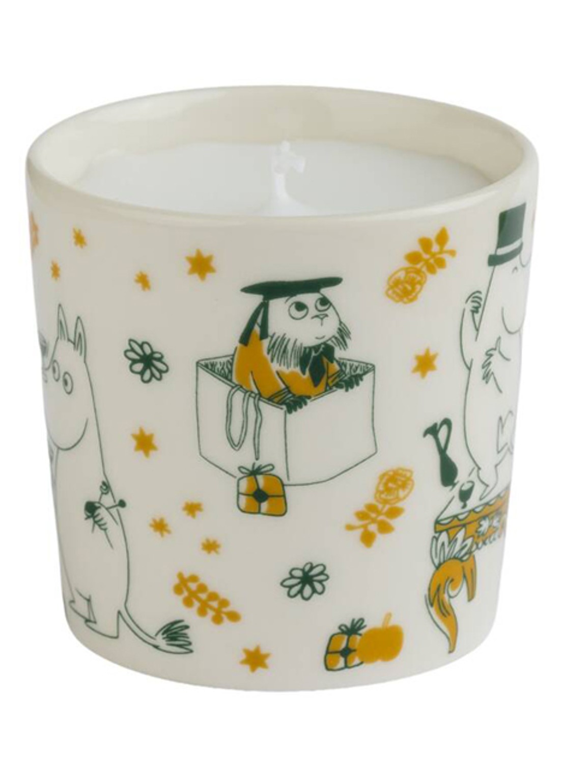 Moomin Arabia Moomin Gift of Love kaars 580 gram - voorkant gebroken wit