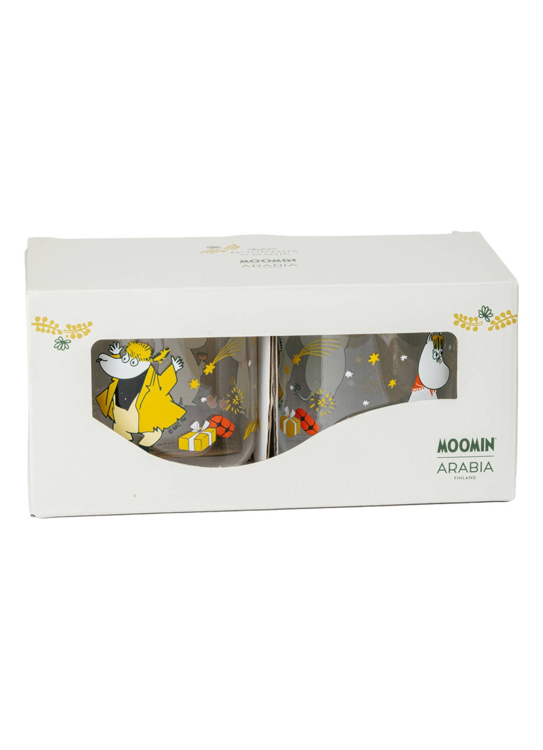 Moomin Arabia Moomin Gift of Love kopje 30 cl set van 2 - voorkant gebroken wit