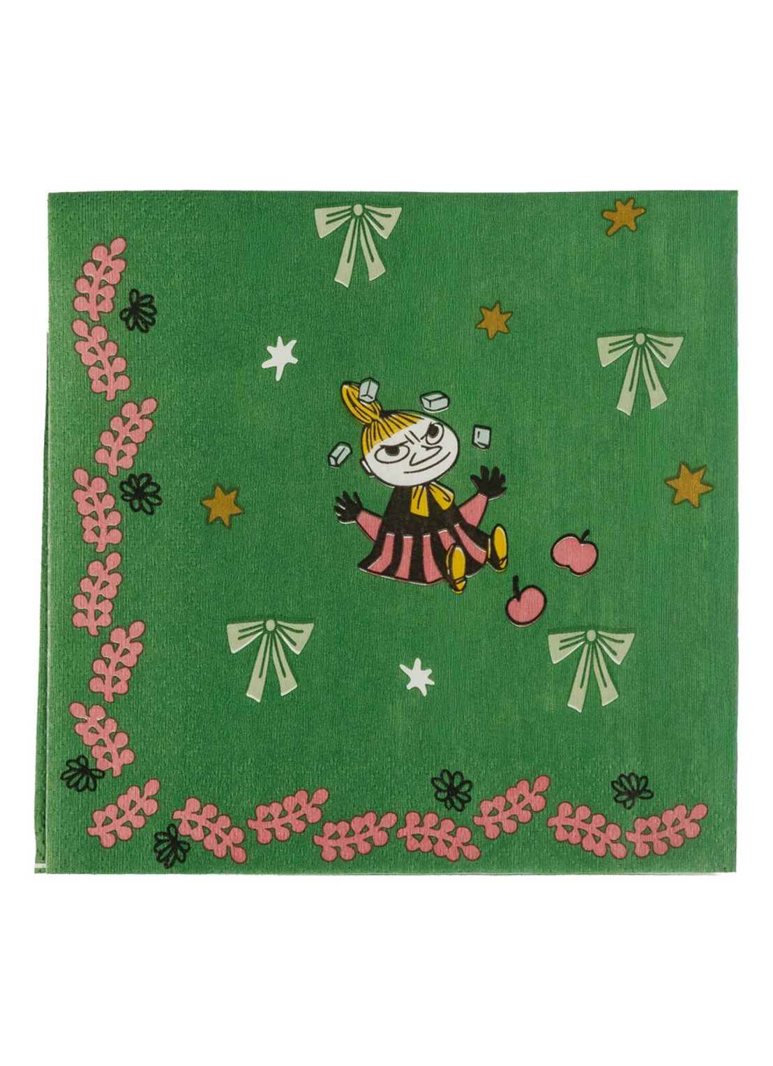 Moomin Arabia Moomin Gift of Love servetten 33 x 33 cm - achterkant 4 donkergroen