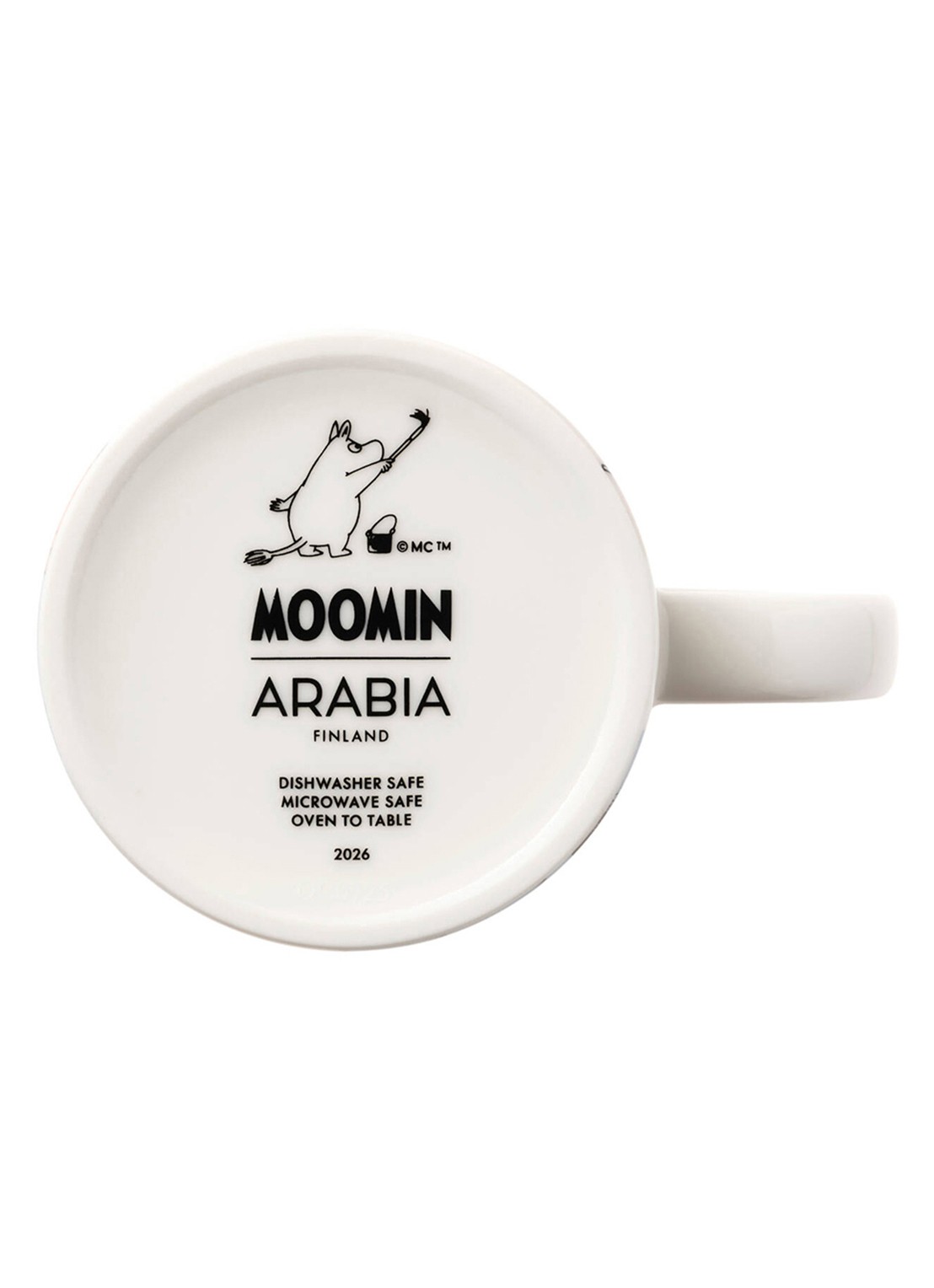 Moomin Arabia Moomin Holiday Rush mok 30 cl - achterkant oranje