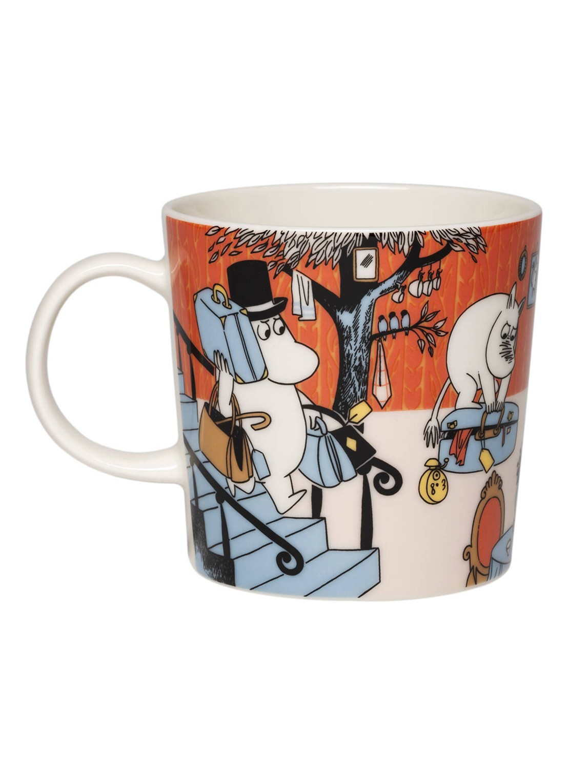 Moomin Arabia Moomin Holiday Rush mok 30 cl - voorkant 2 oranje