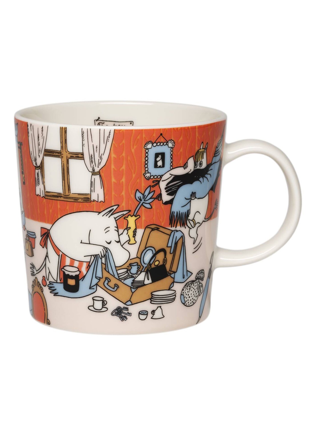 Moomin Arabia Moomin Holiday Rush mok 30 cl - voorkant 3 oranje