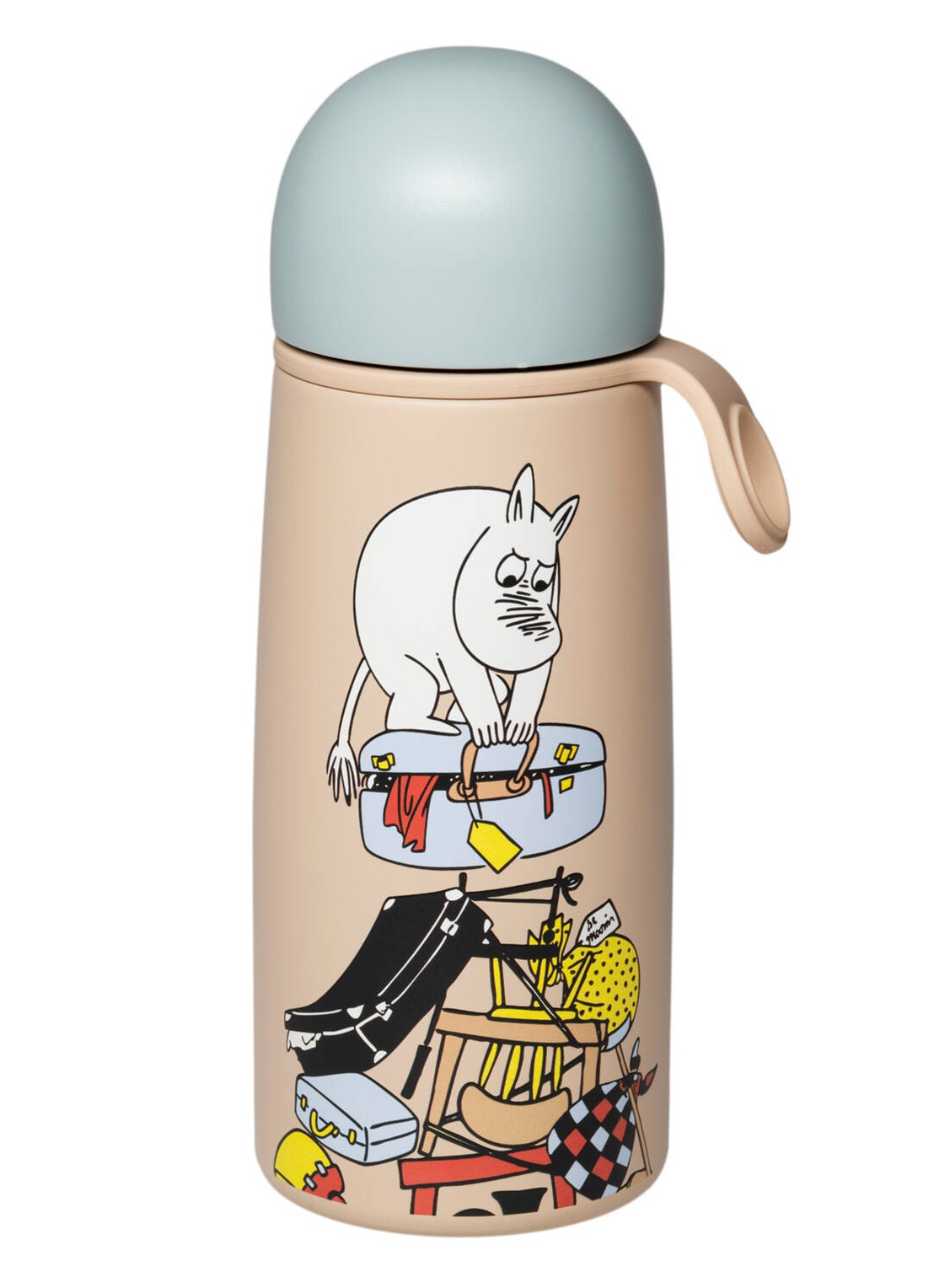 Moomin Arabia Moomin Holiday Rush thermosbeker 45 cl - voorkant beige