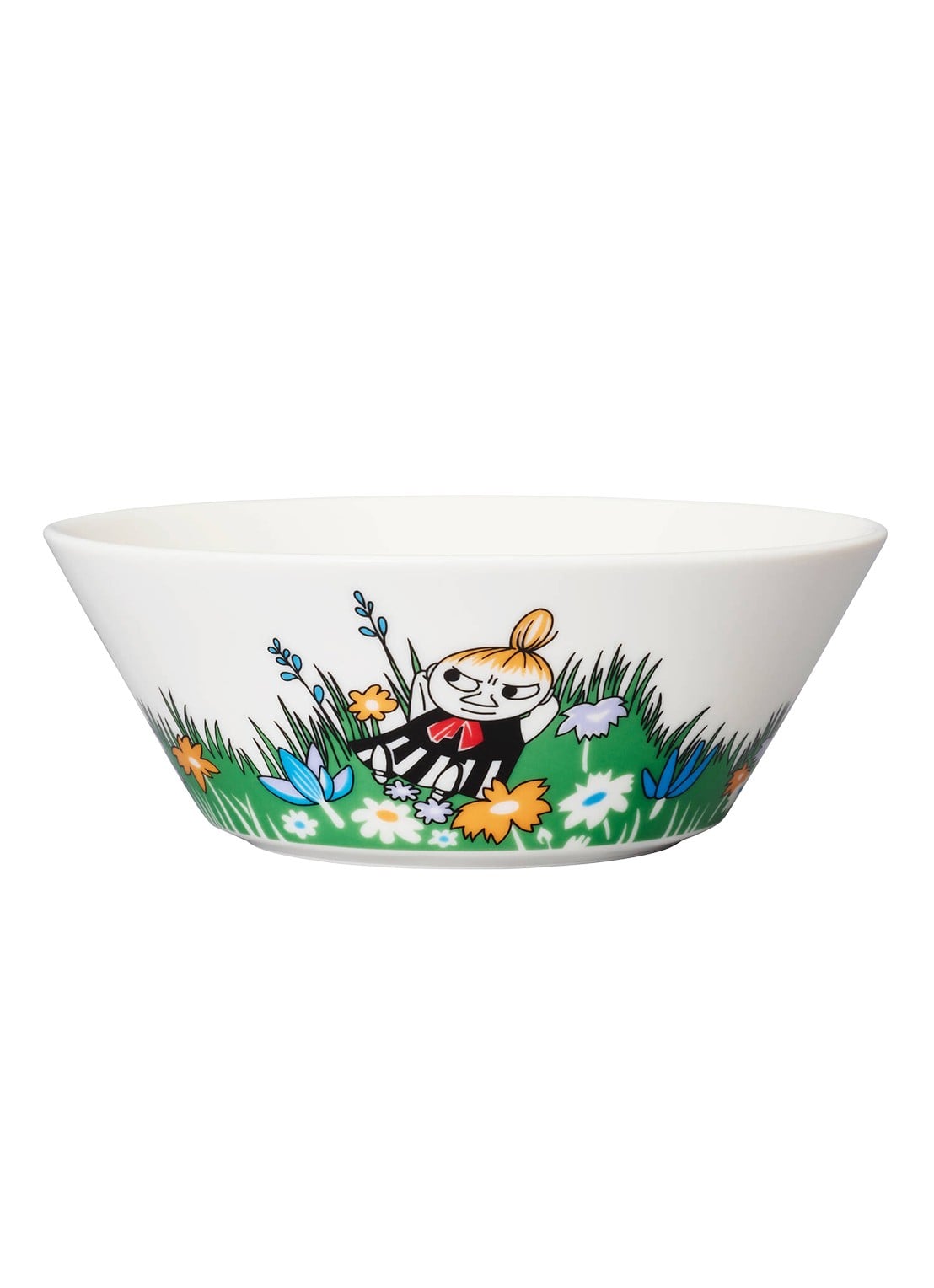 Moomin Arabia Moomin Little My and Meadow kom 15 cm - voorkant wit