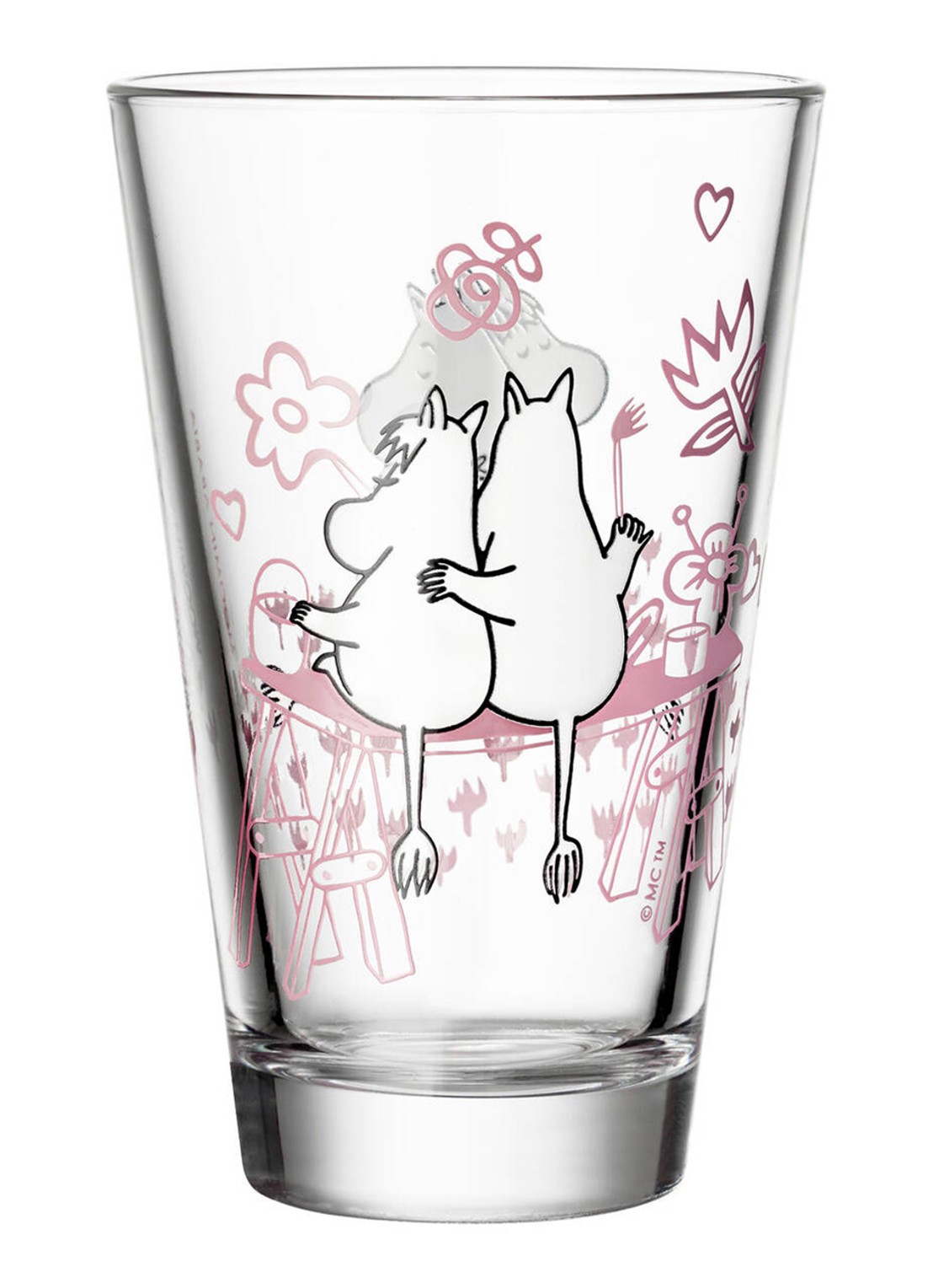 Moomin Arabia Moomin Love drinkglas 30 cl set van 2 - detail 4 transparant