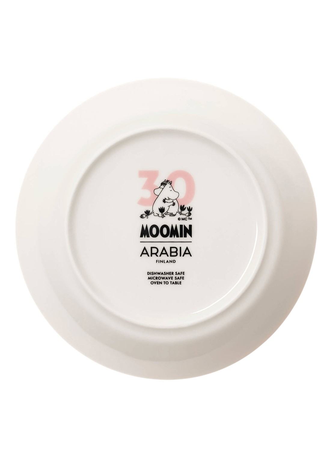 Moomin Arabia Moomin Love gebaksbordje 15 cm - voorkant 3 lichtroze