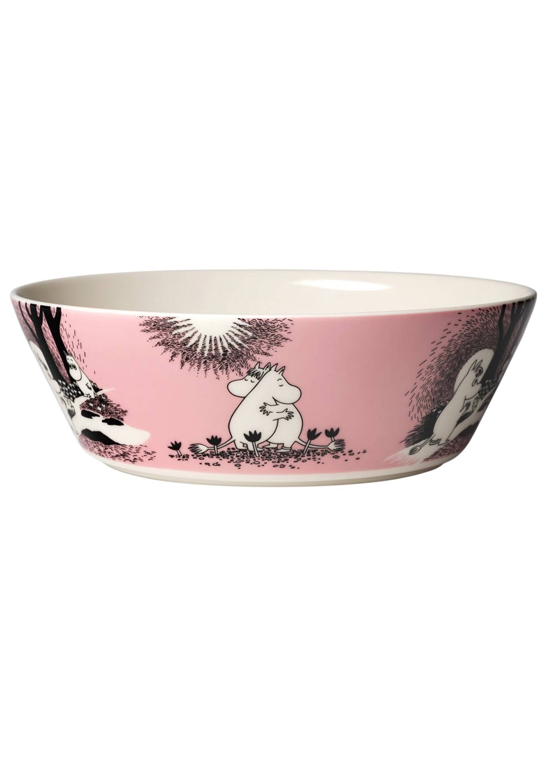 Moomin Arabia Moomin Love serveerschaal 23 cm - voorkant lichtroze