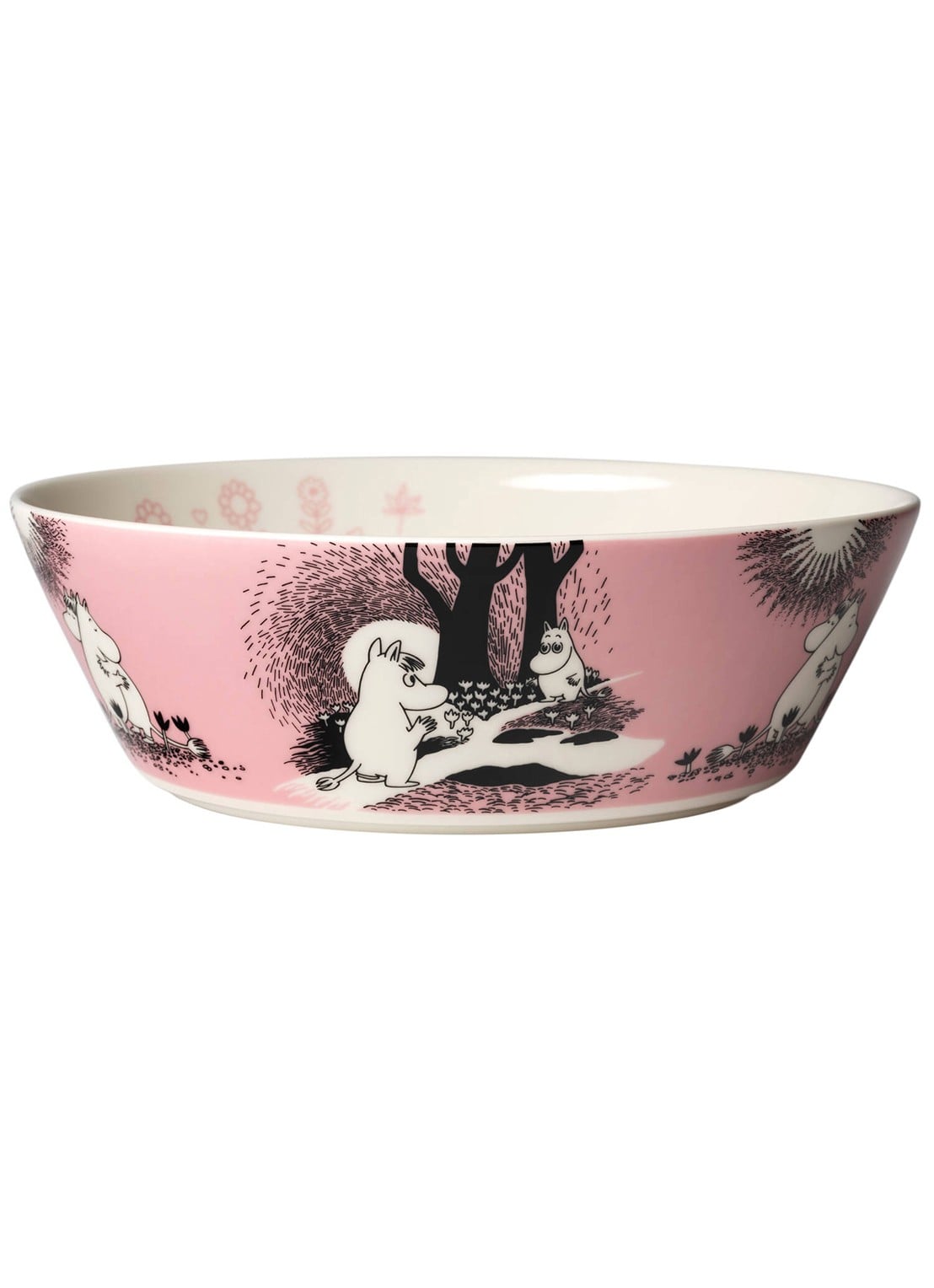 Moomin Arabia Moomin Love serveerschaal 23 cm - voorkant 2 lichtroze