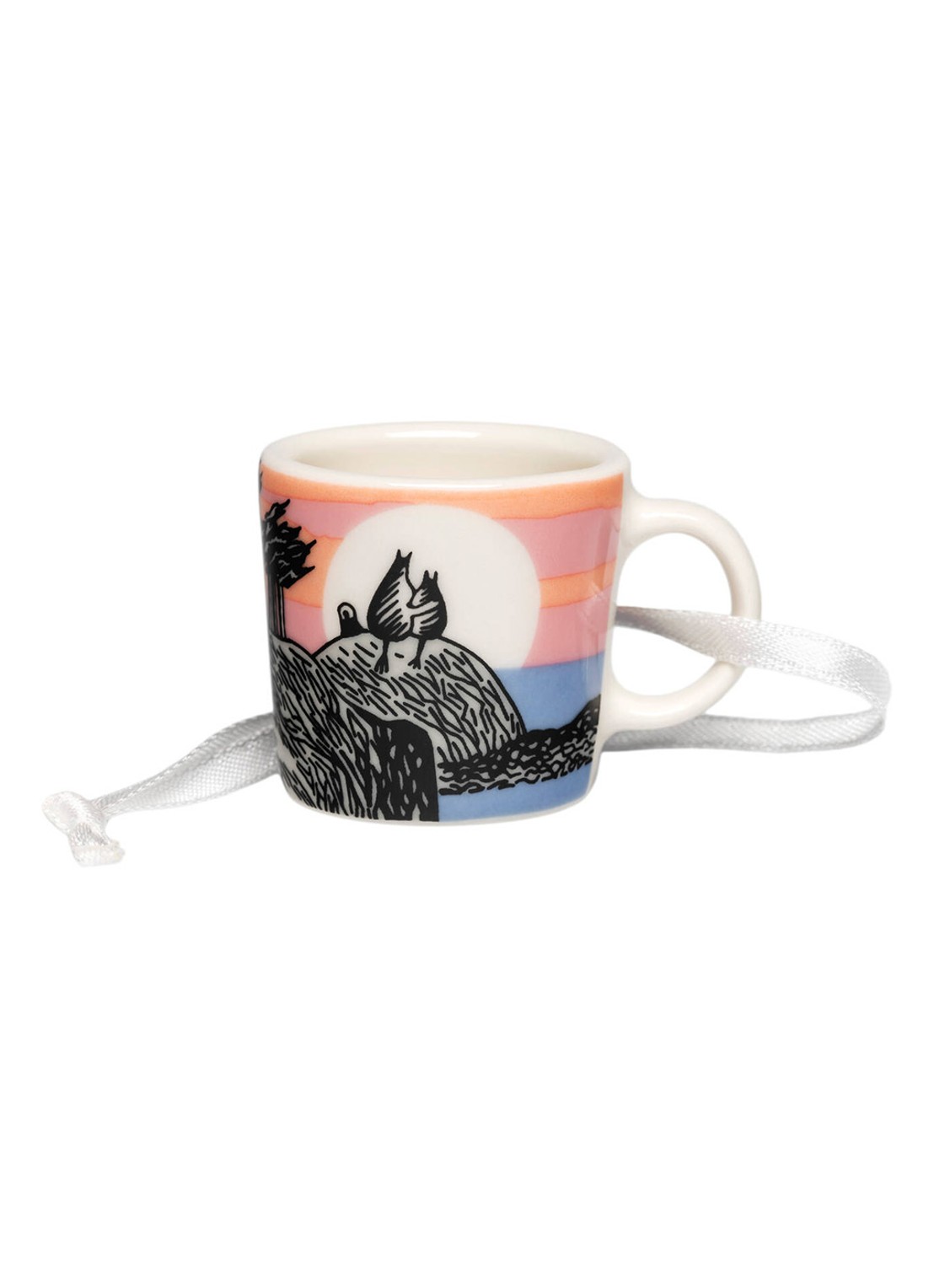 Moomin Arabia Moomin's Day mini mok 4,5 cm set van 4 - voorkant 5 gebroken wit