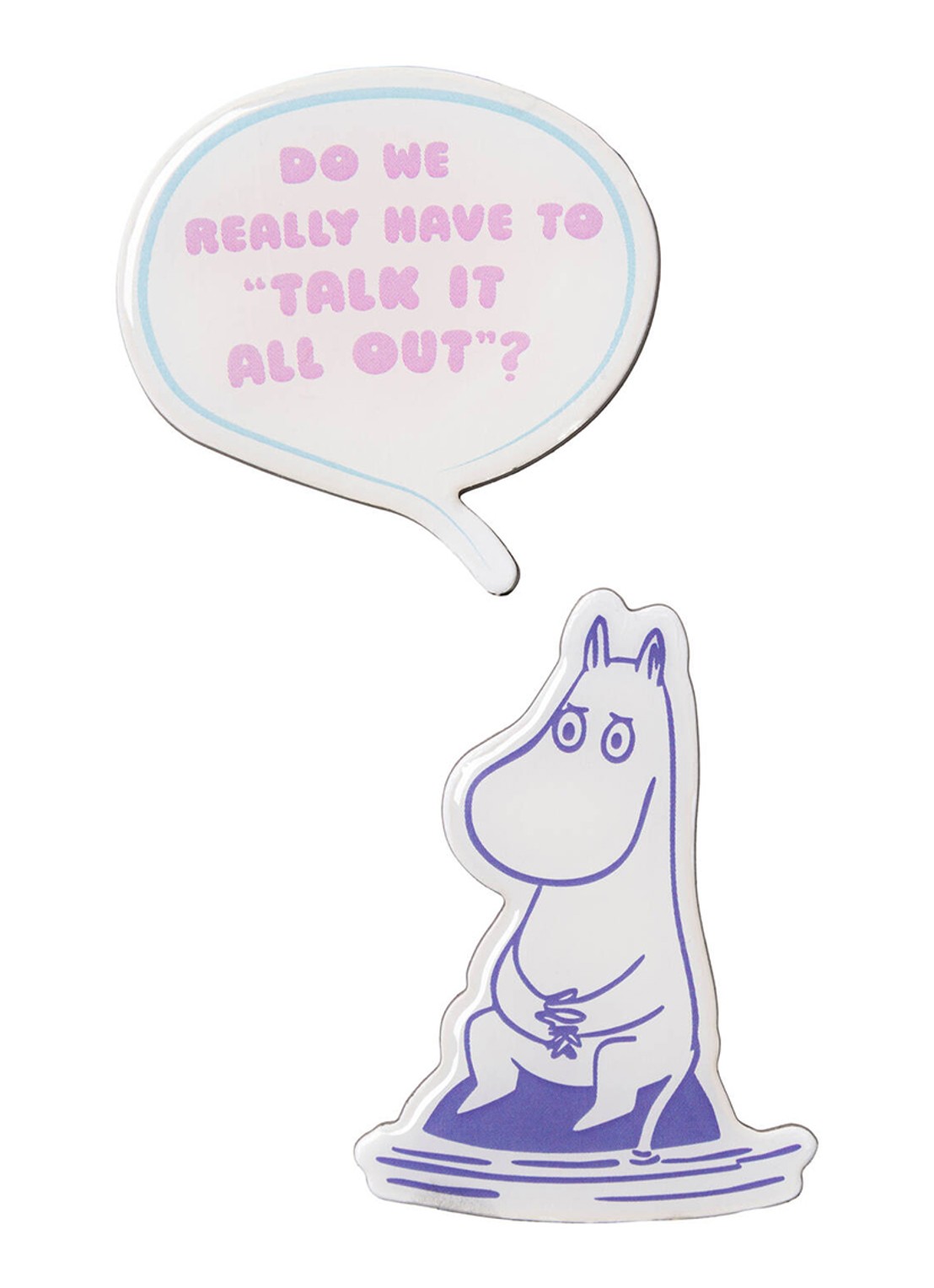 Moomin Arabia Moomin Talk it all Out magneet set van 2 - voorkant zilver