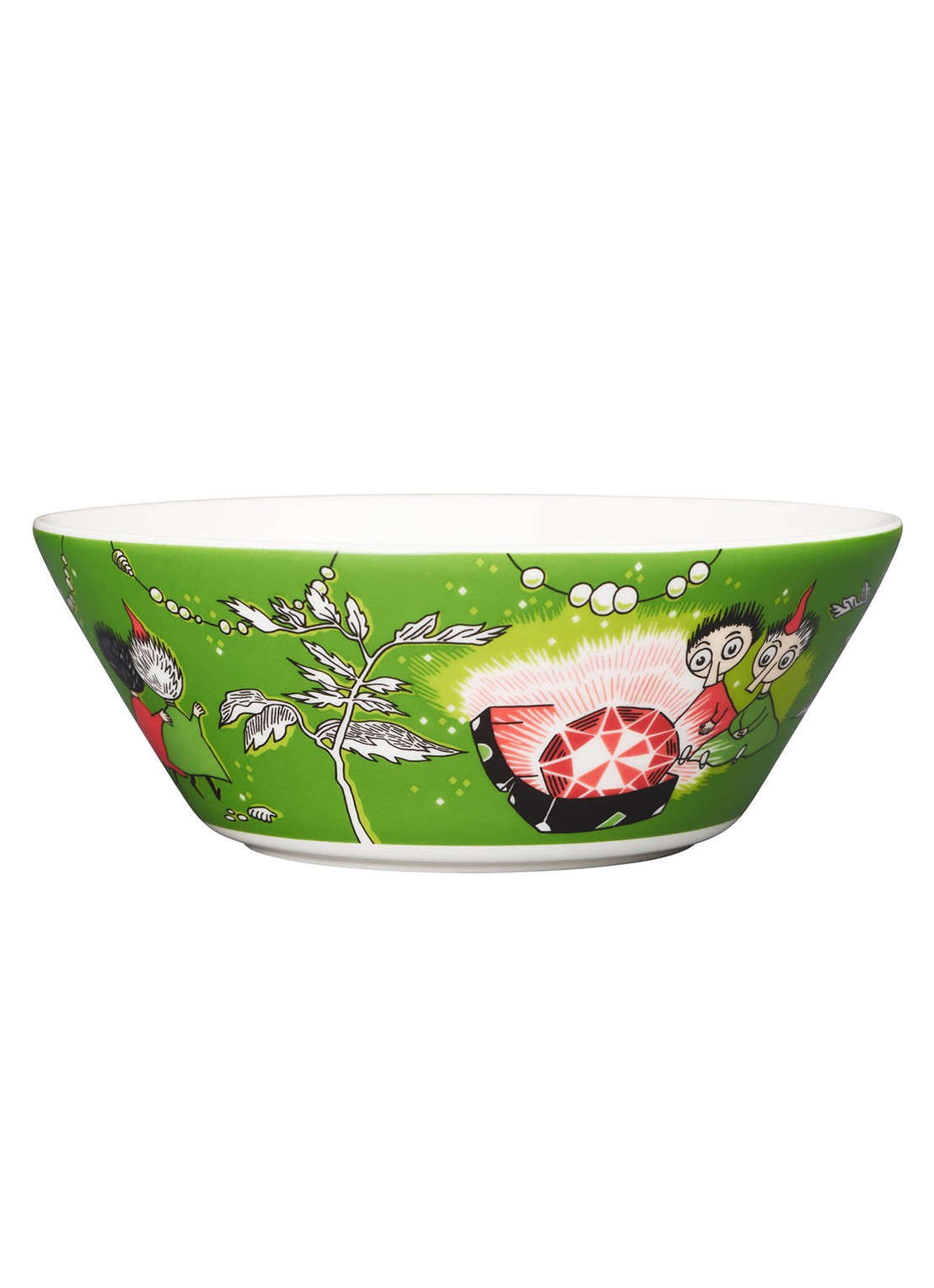 Moomin Arabia Thingumy and Bob Moomin kom 15 cm - voorkant groen