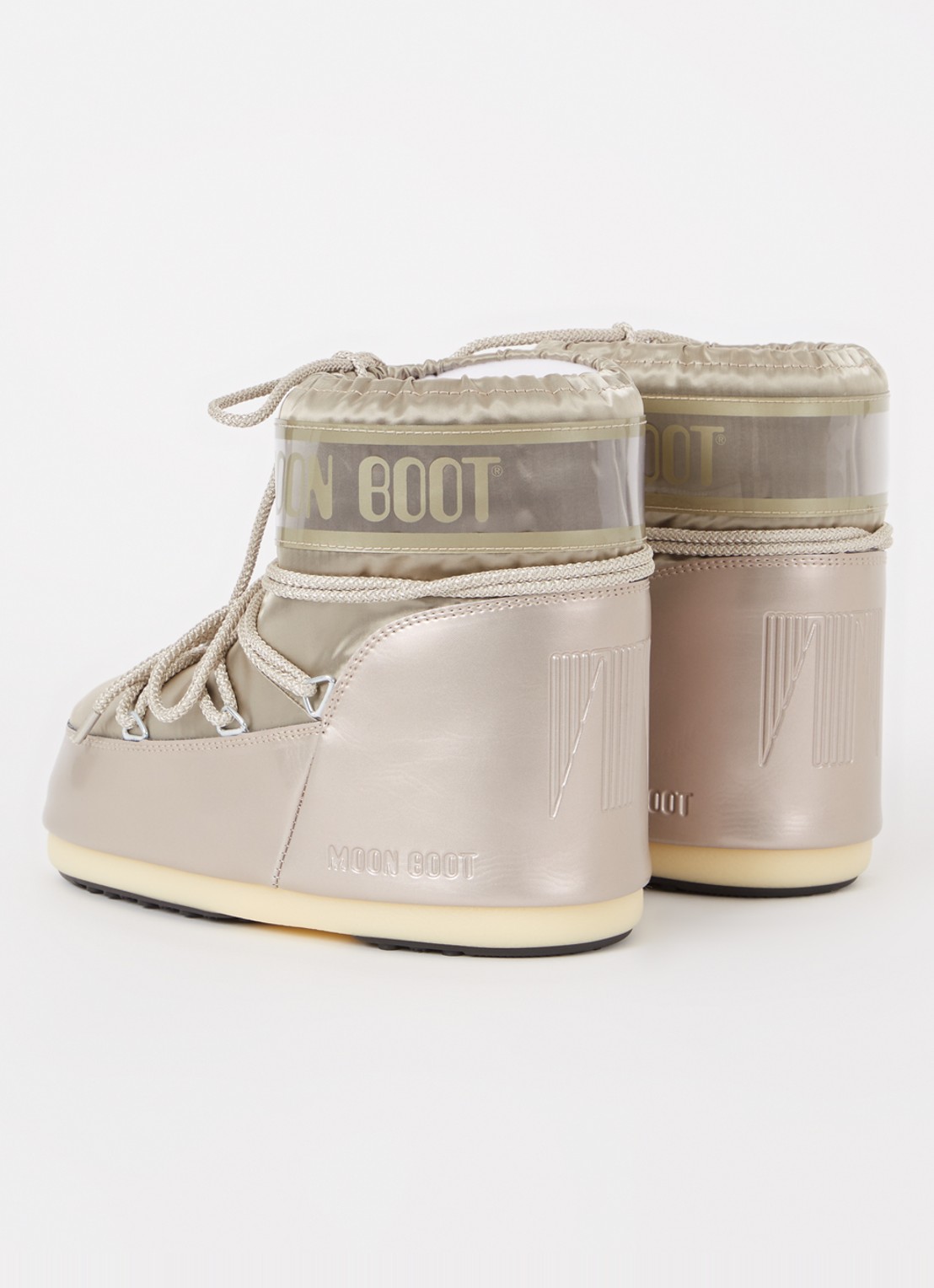 Moon Boot Icon Low Glance snowboot met waterafstotende coating  - detail 3 parelmoer