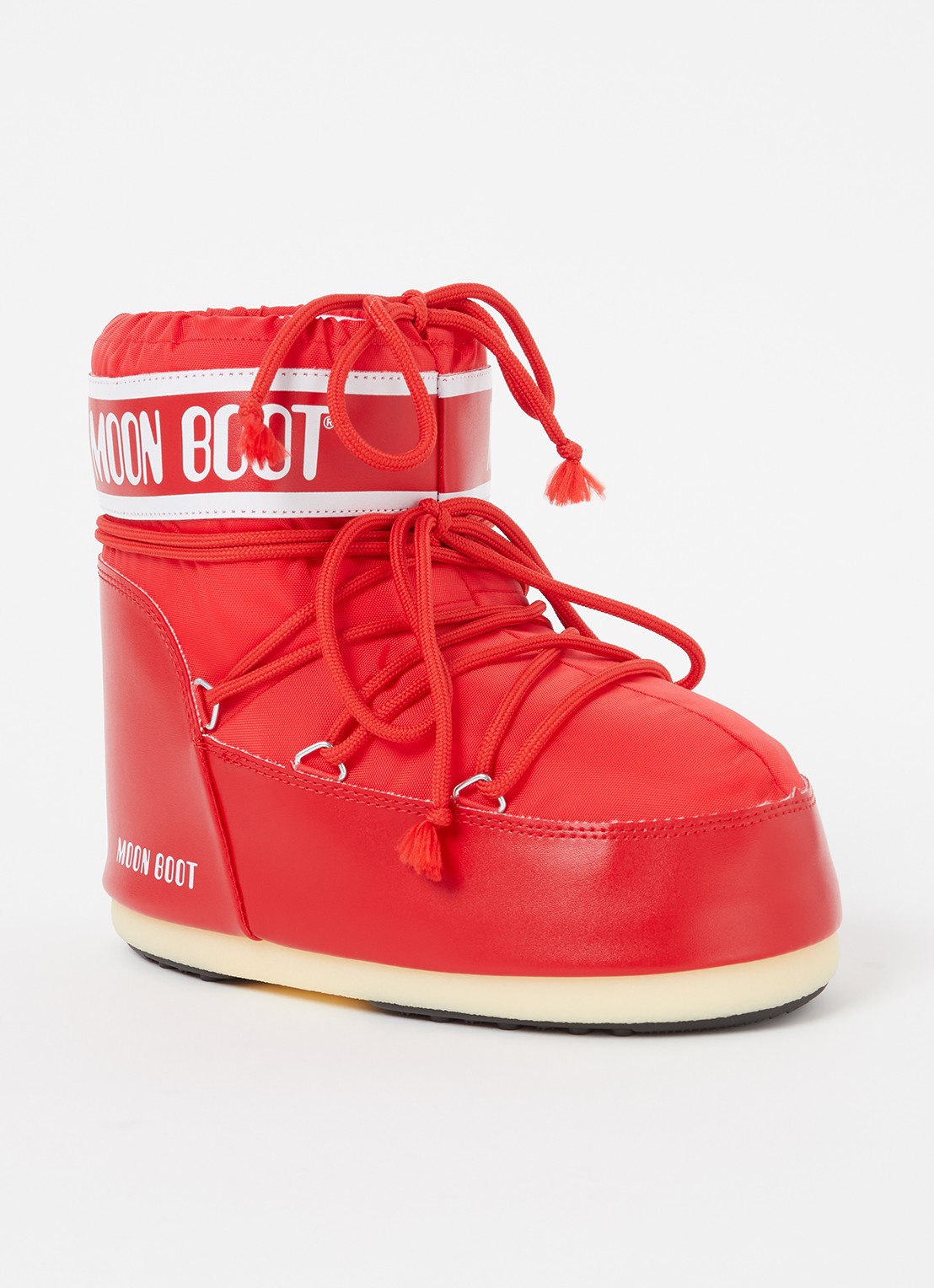 Moon Boot Icon Low Glance snowboot met waterafstotende coating  - voorkant rood