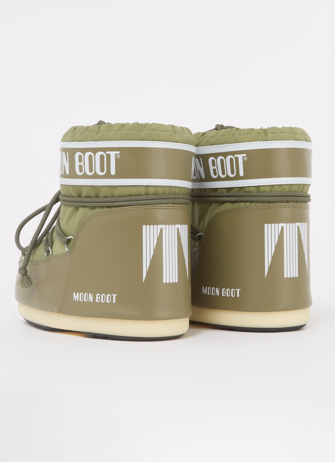 Moon Boot Icon Low snowboot met waterafstotende coating - achterkant mosgroen