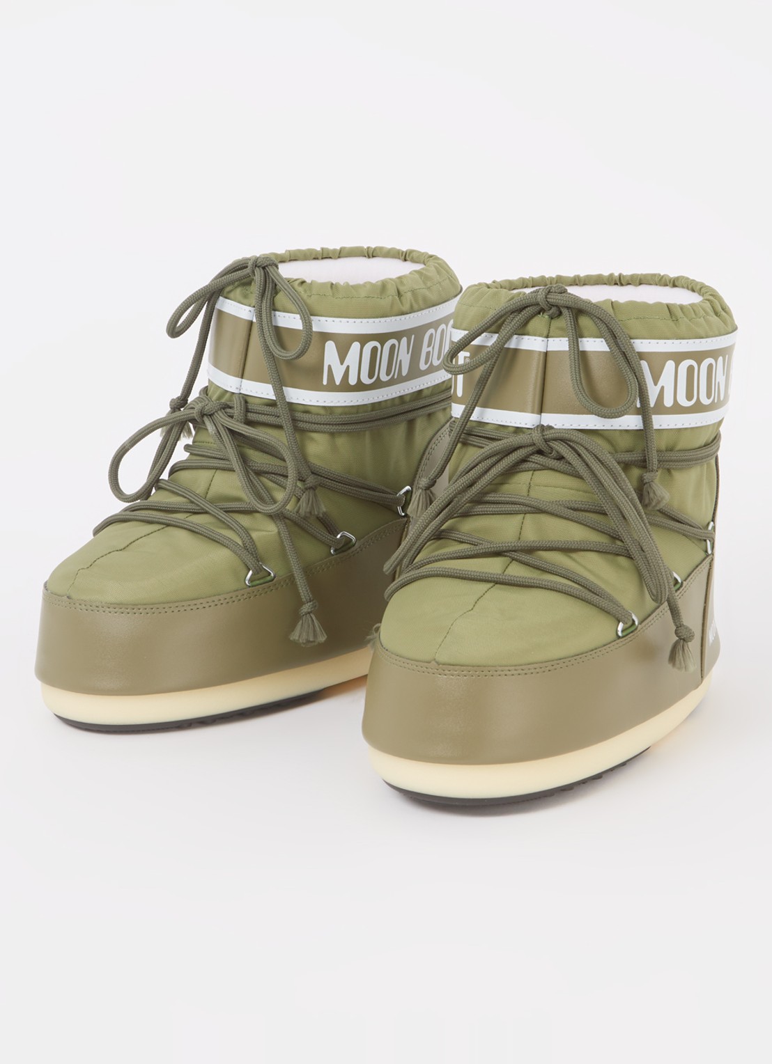 Moon Boot Icon Low snowboot met waterafstotende coating - detail 3 mosgroen