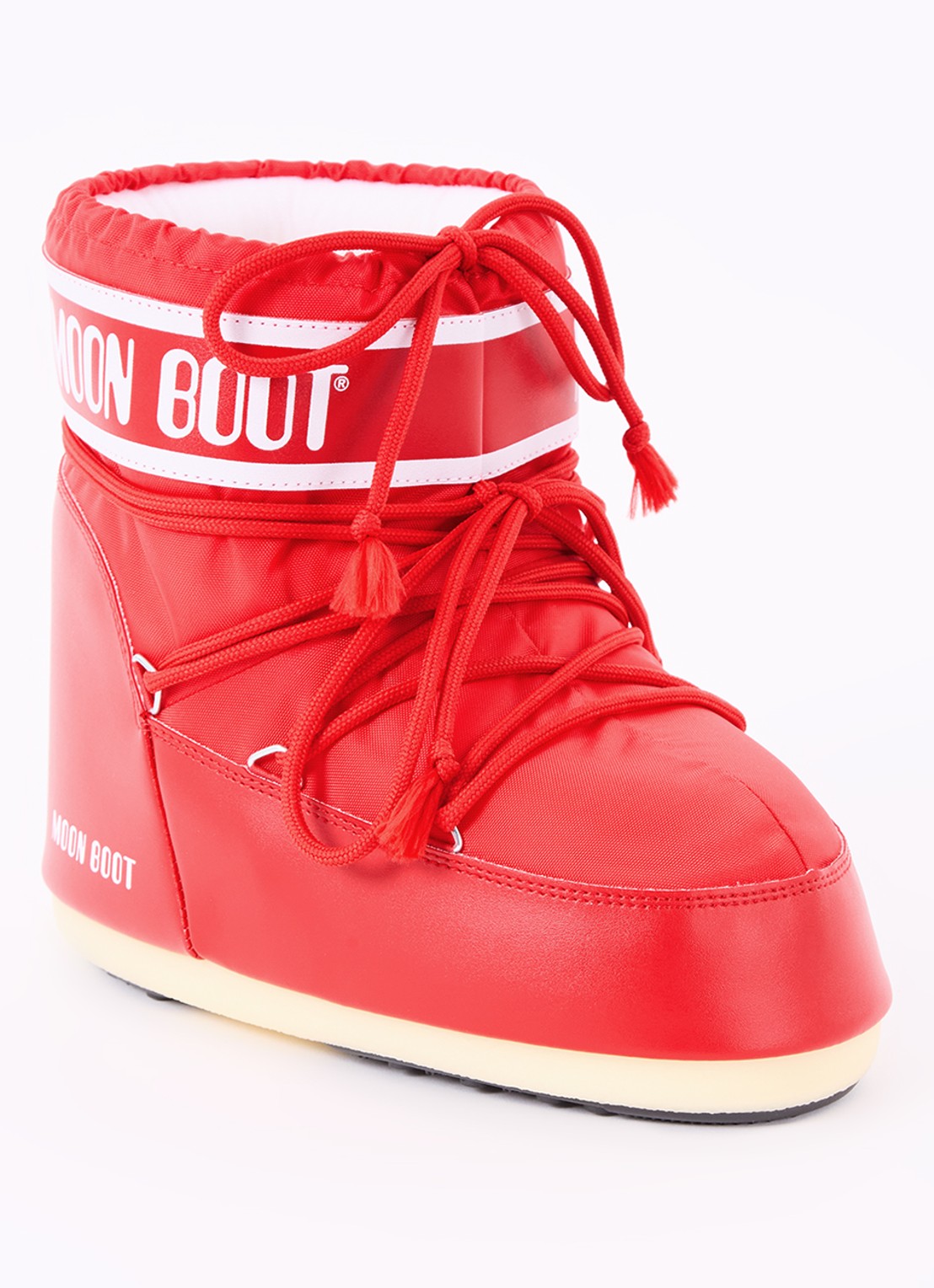 Moon Boot Icon Low snowboot met waterafstotende coating - voorkant 4 rood