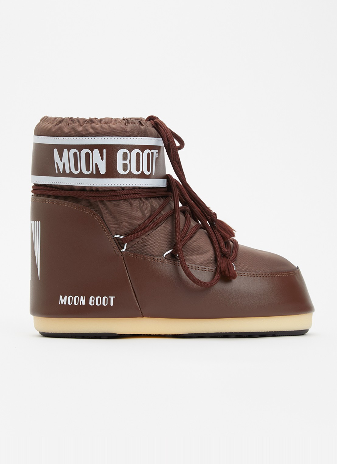Moon Boot Icon Low snowboot met waterafstotende coating - voorkant 3 chocoladebruin