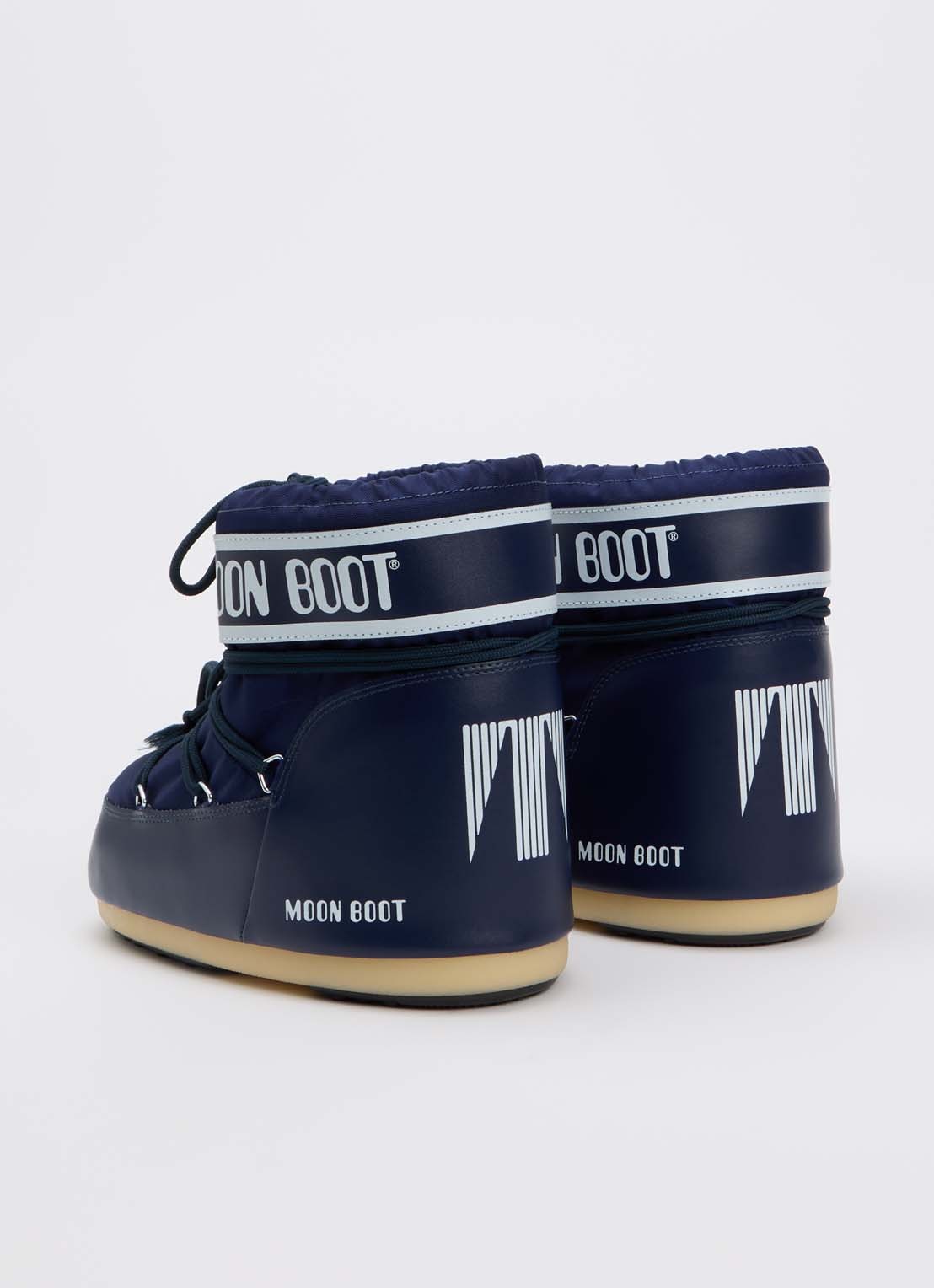 Moon Boot Icon Low snowboot met waterafstotende coating - achterkant donkerblauw