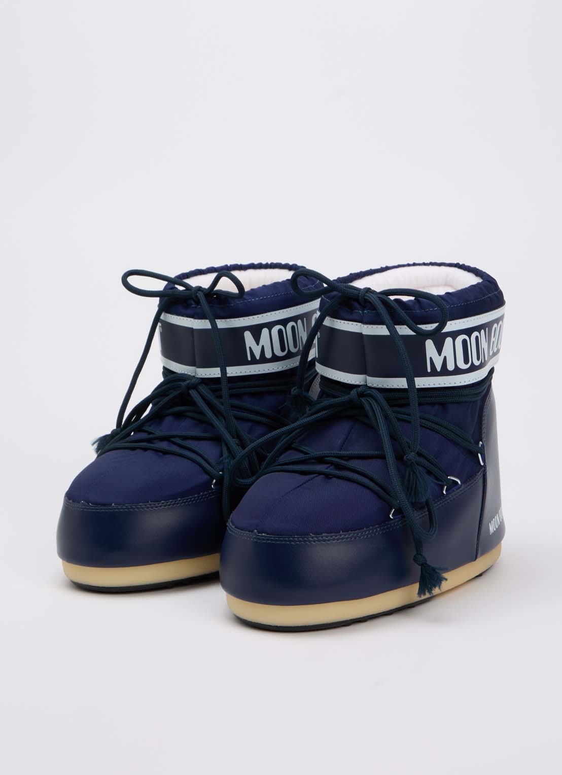 Moon Boot Icon Low snowboot met waterafstotende coating - detail 3 donkerblauw