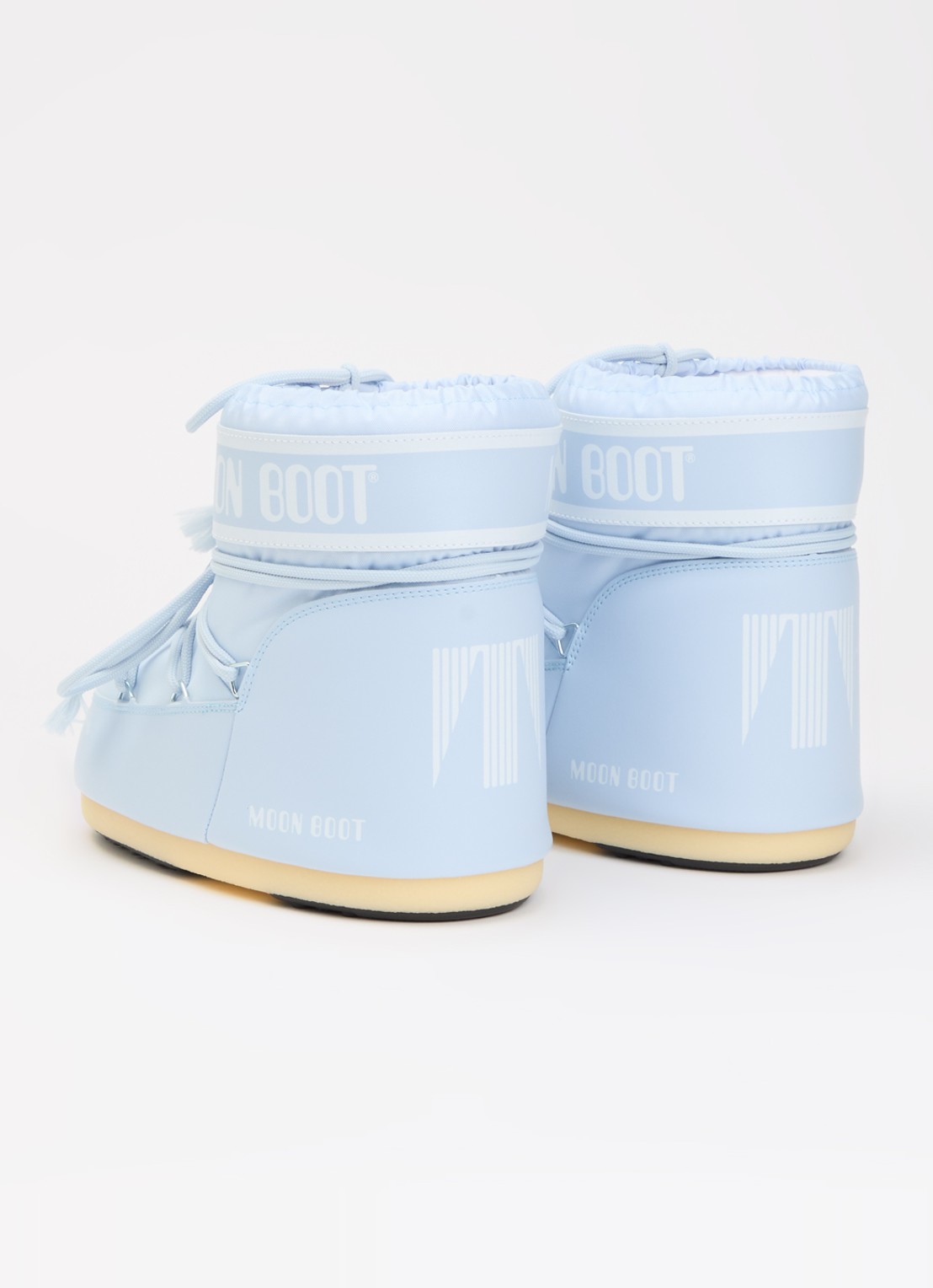 Moon Boot Icon Low snowboot met waterafstotende coating - achterkant 4 lichtblauw
