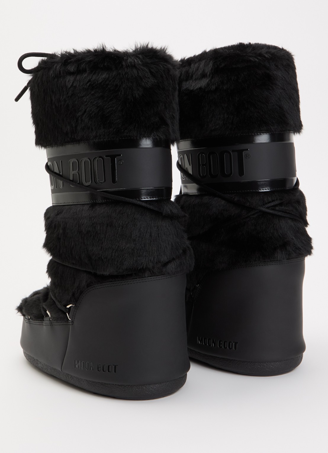 Moon Boot Icon snowboot met logo - achterkant 4 zwart