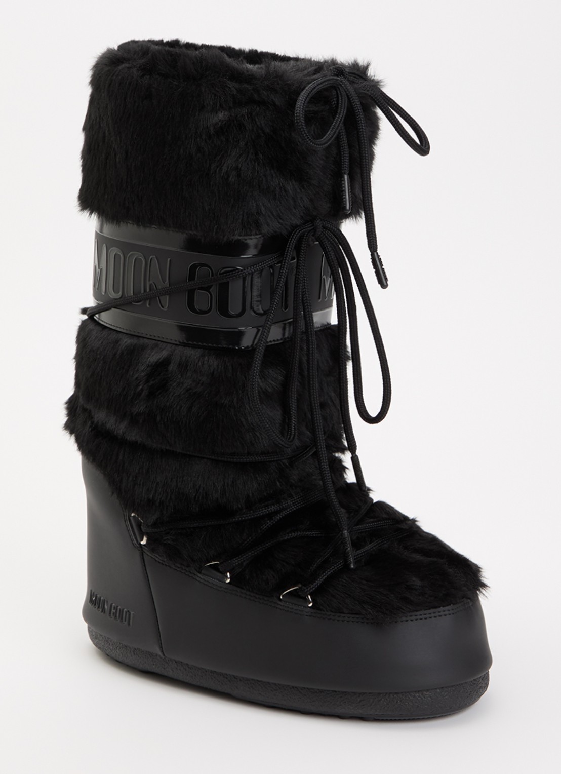 Moon Boot Icon snowboot met logo - voorkant 3 zwart