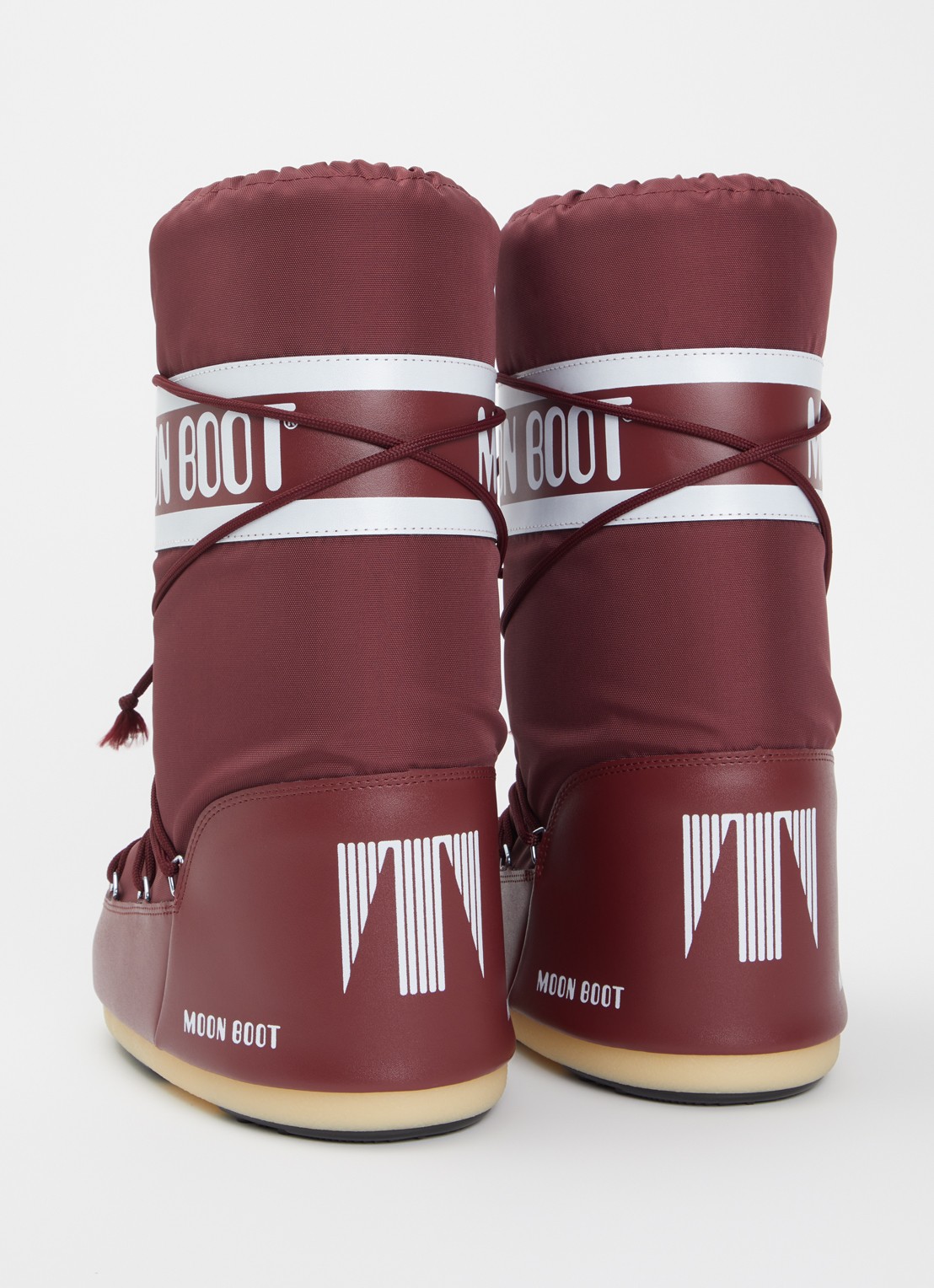 Moon Boot Icon snowboot met logo - achterkant 4 bordeauxrood