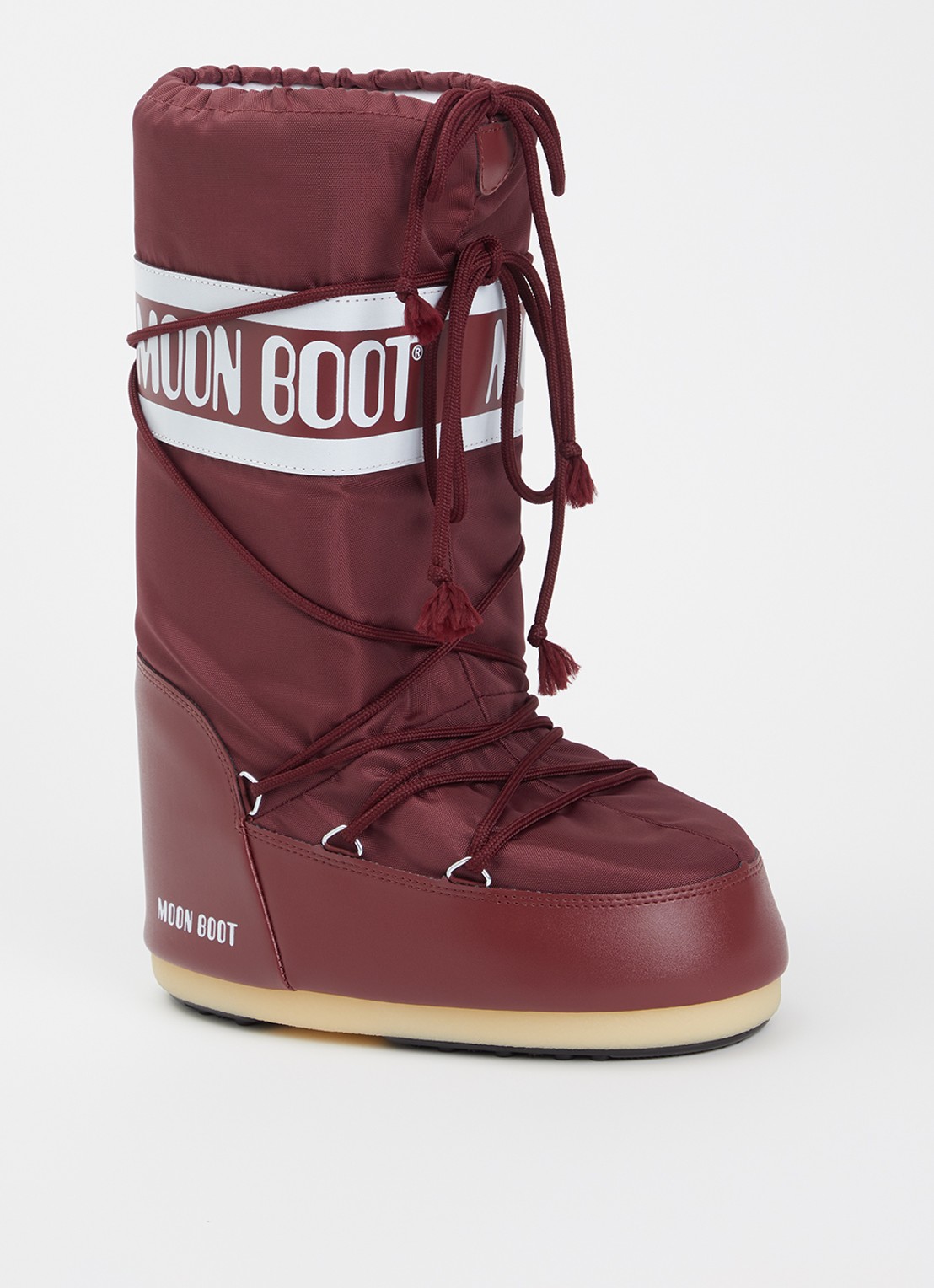 Moon Boot Icon snowboot met logo - voorkant 3 bordeauxrood