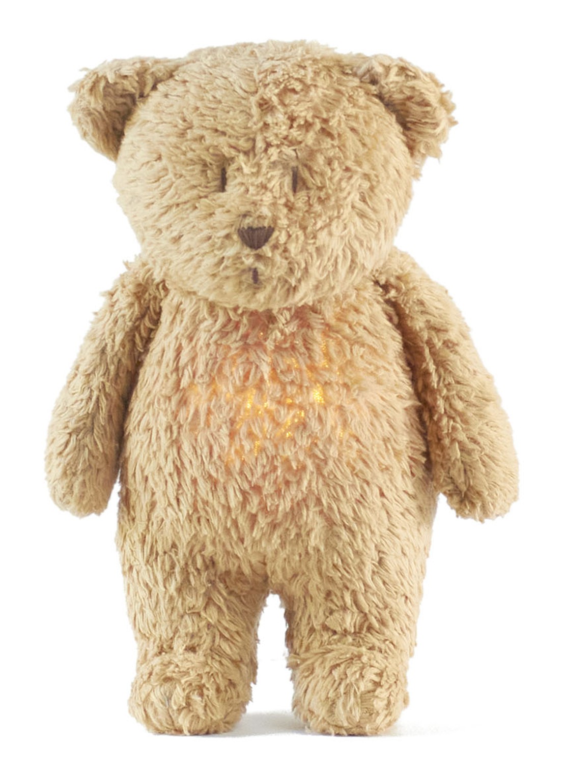 Moonie The Humming Bird muziekknuffel 26 cm - voorkant lichtbruin