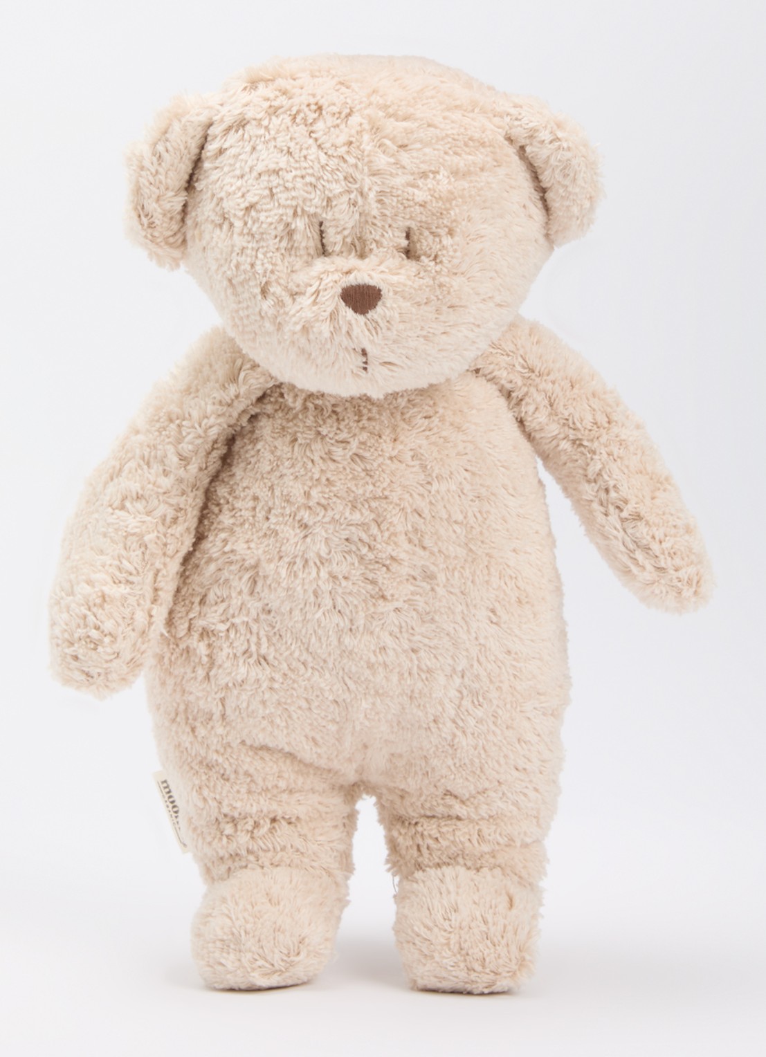 Moonie The Humming Friend Bear 2.0 muziekknuffel 28 cm - voorkant 2 bordeauxrood