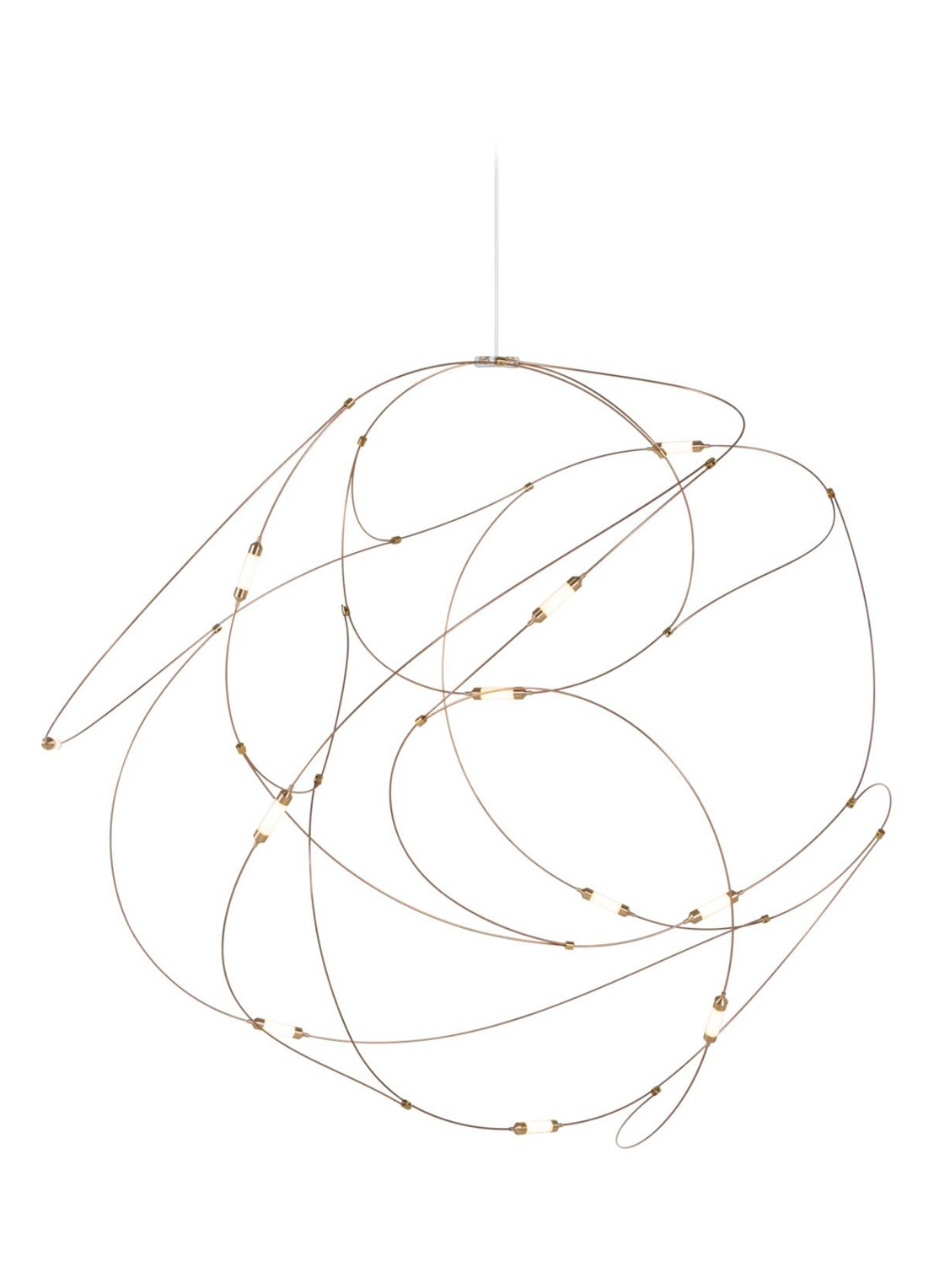 Moooi Flock of Light 11 hanglamp LED 80 x 65 cm - voorkant 3 koper