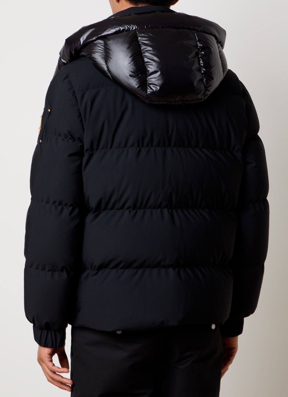 Moose Knuckles Puffer jas met donsvulling en ritszakken - achterkant 3 zwart