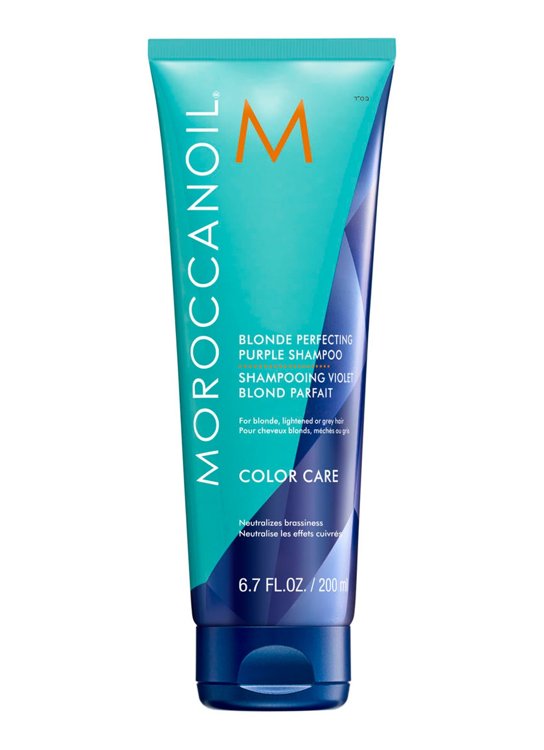 Moroccanoil Blonde Perfecting Purple Shampoo - zilvershampoo - voorkant 2 undefined