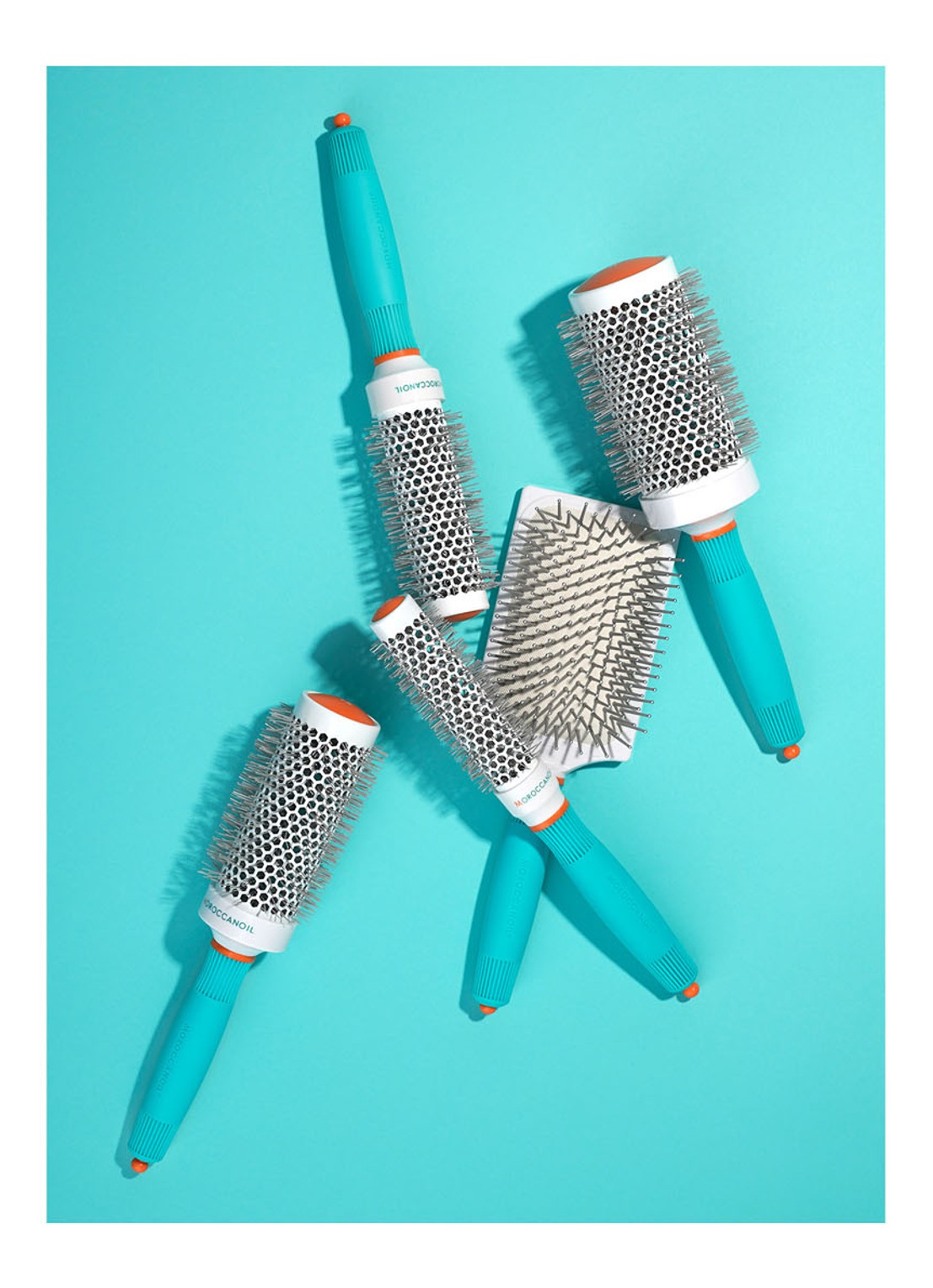 Moroccanoil Ceramic Paddle Brush - platte föhnborstel - detail 3 wit
