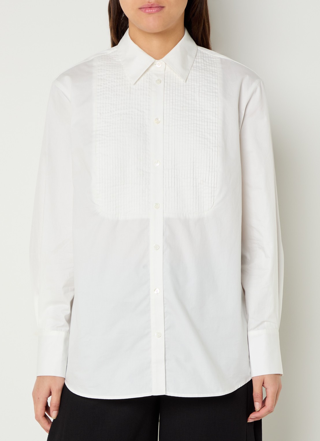 Mos Mosh Danika blouse met kraag - detail 4 wit