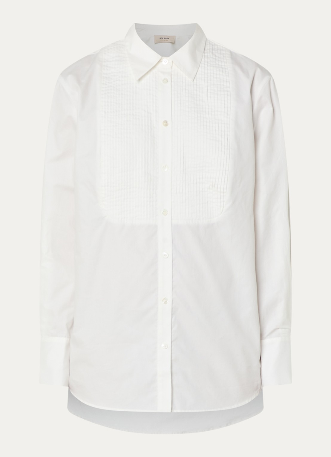 Mos Mosh Danika blouse met kraag - voorkant 2 wit