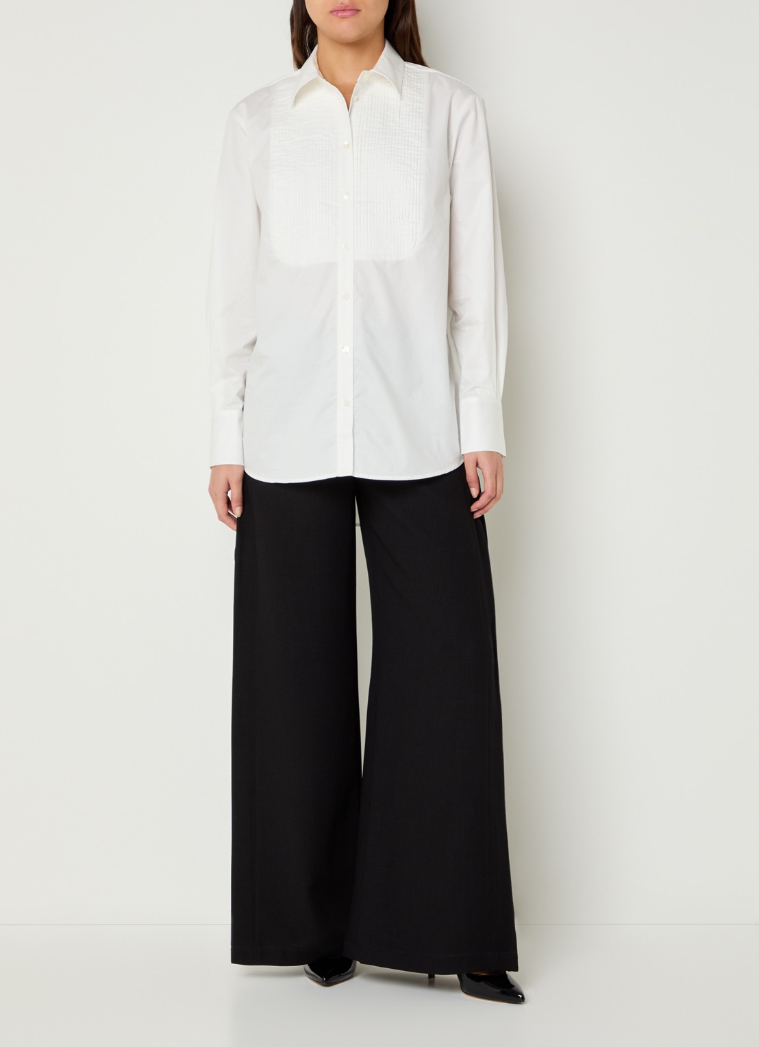 Mos Mosh Danika blouse met kraag - voorkant 3 wit
