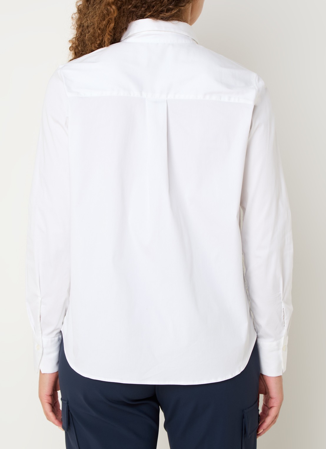 MOS MOSH Martina blouse met stretch  - achterkant 4 wit