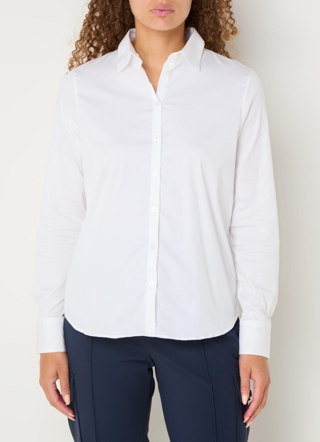 MOS MOSH Martina blouse met stretch  - detail 3 wit