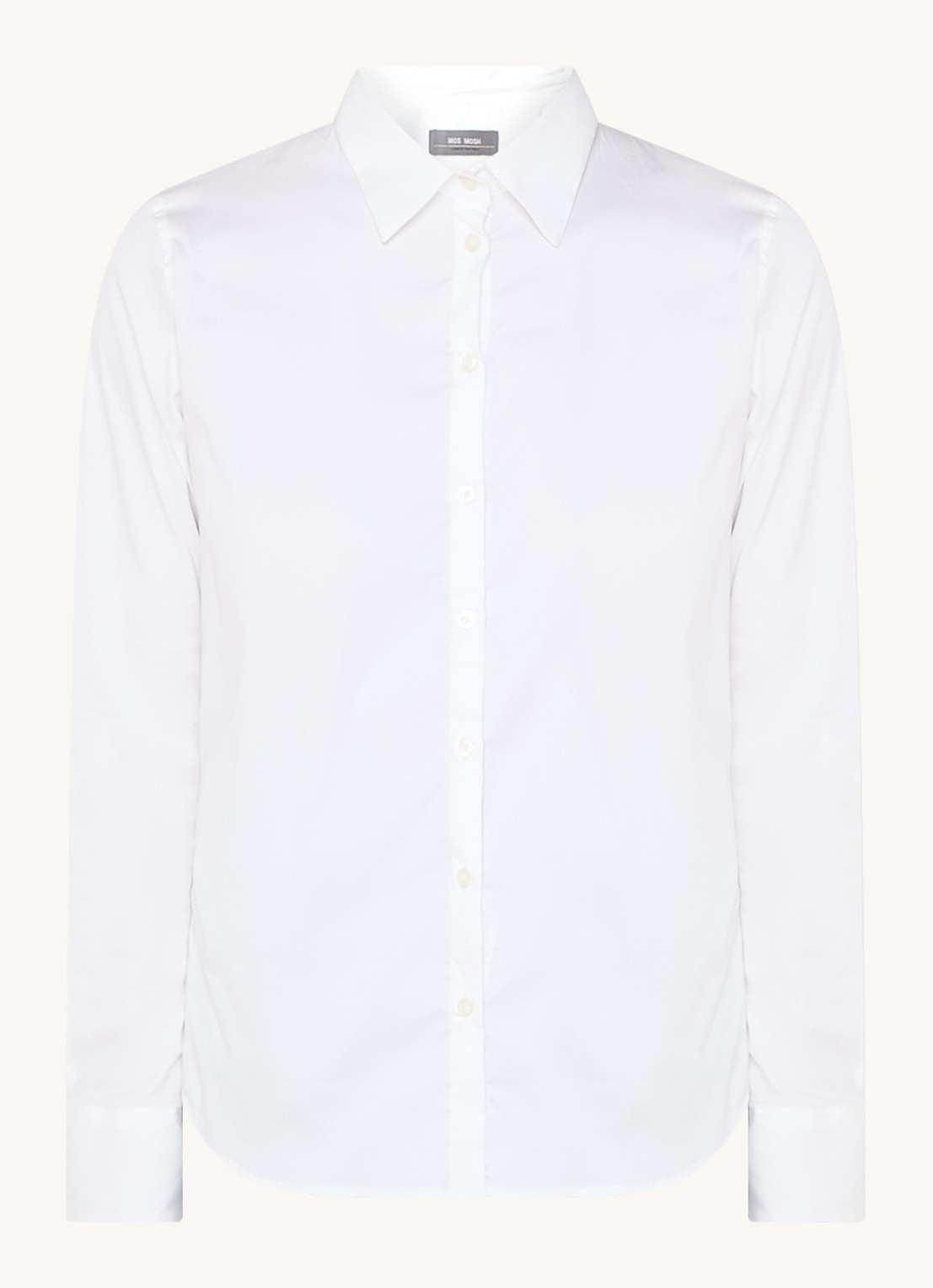 MOS MOSH Martina blouse met stretch  - voorkant wit