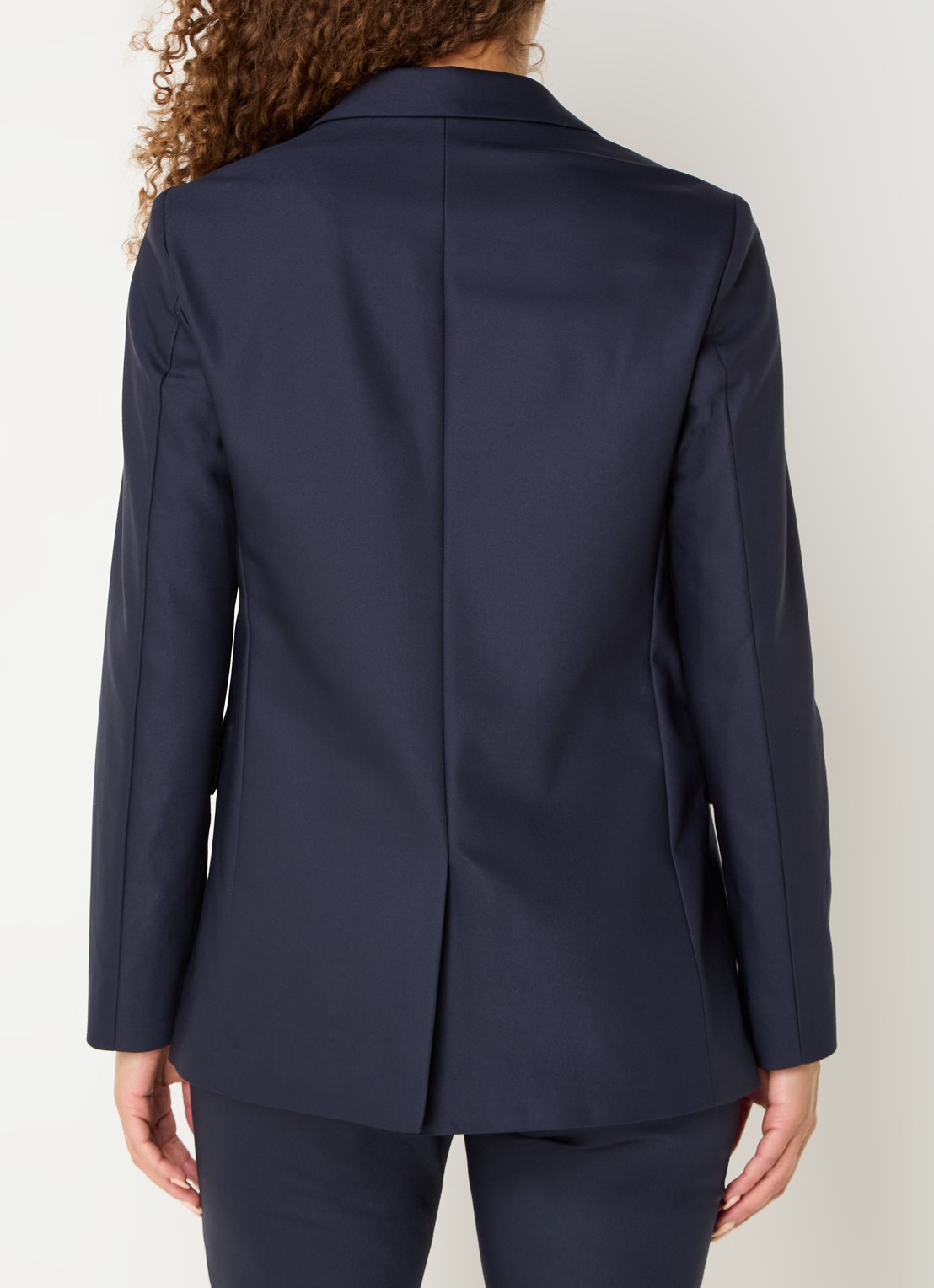 MOS MOSH Mary blazer met klepzakken  - achterkant 3 donkerblauw