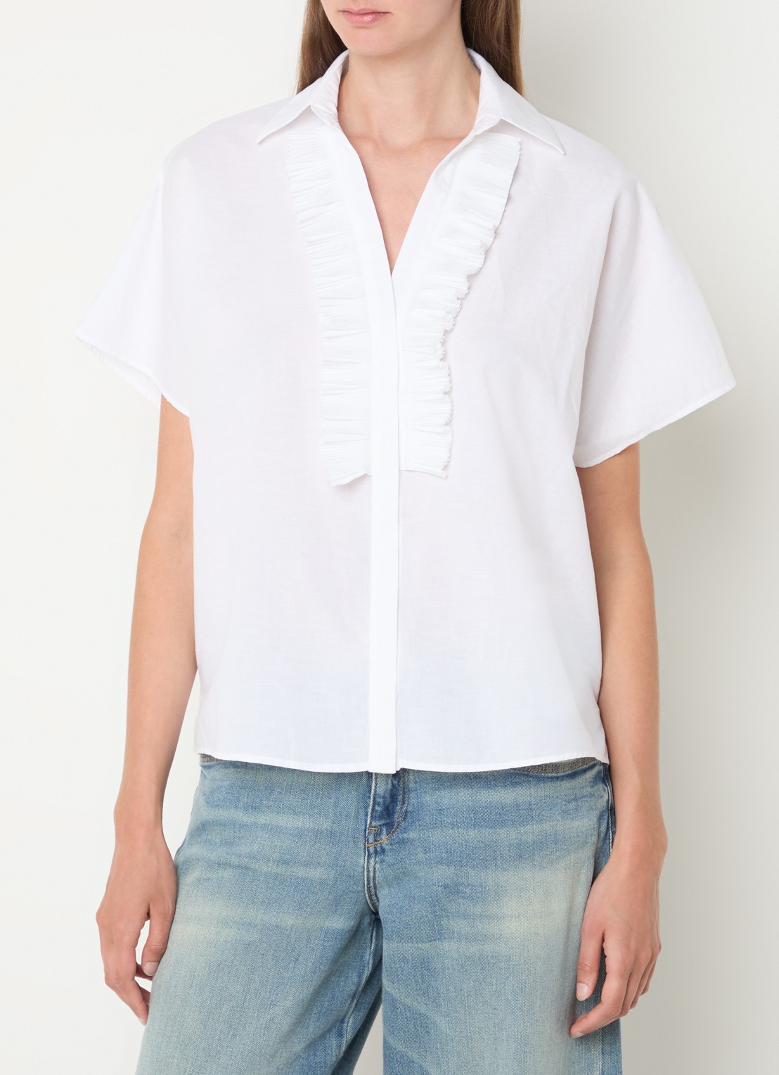 Mos Mosh MMBiana blouse met ruches - detail wit