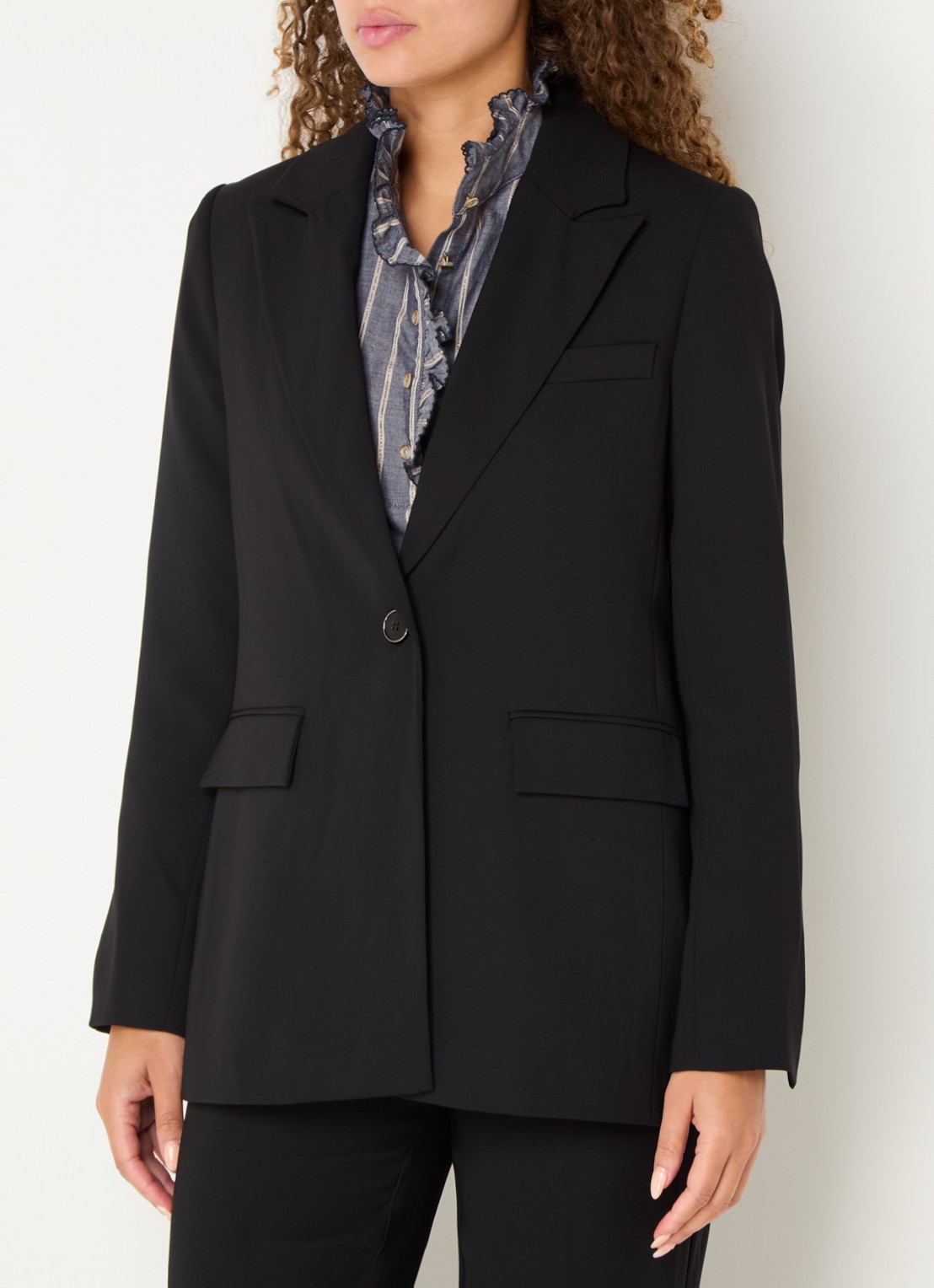 Mos Mosh MMBine blazer met klepzakken - detail 4 zwart