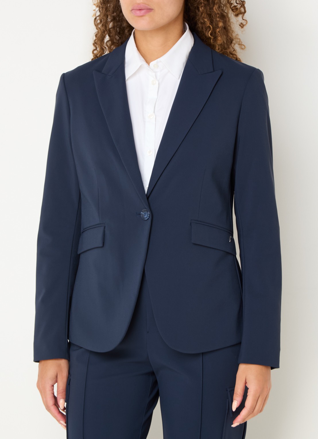 Mos Mosh MMBlake blazer met klepzakken - detail indigo
