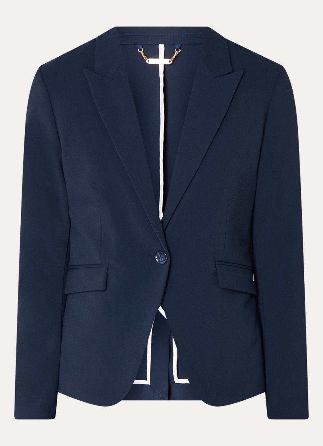 Mos Mosh MMBlake blazer met klepzakken - voorkant 3 indigo