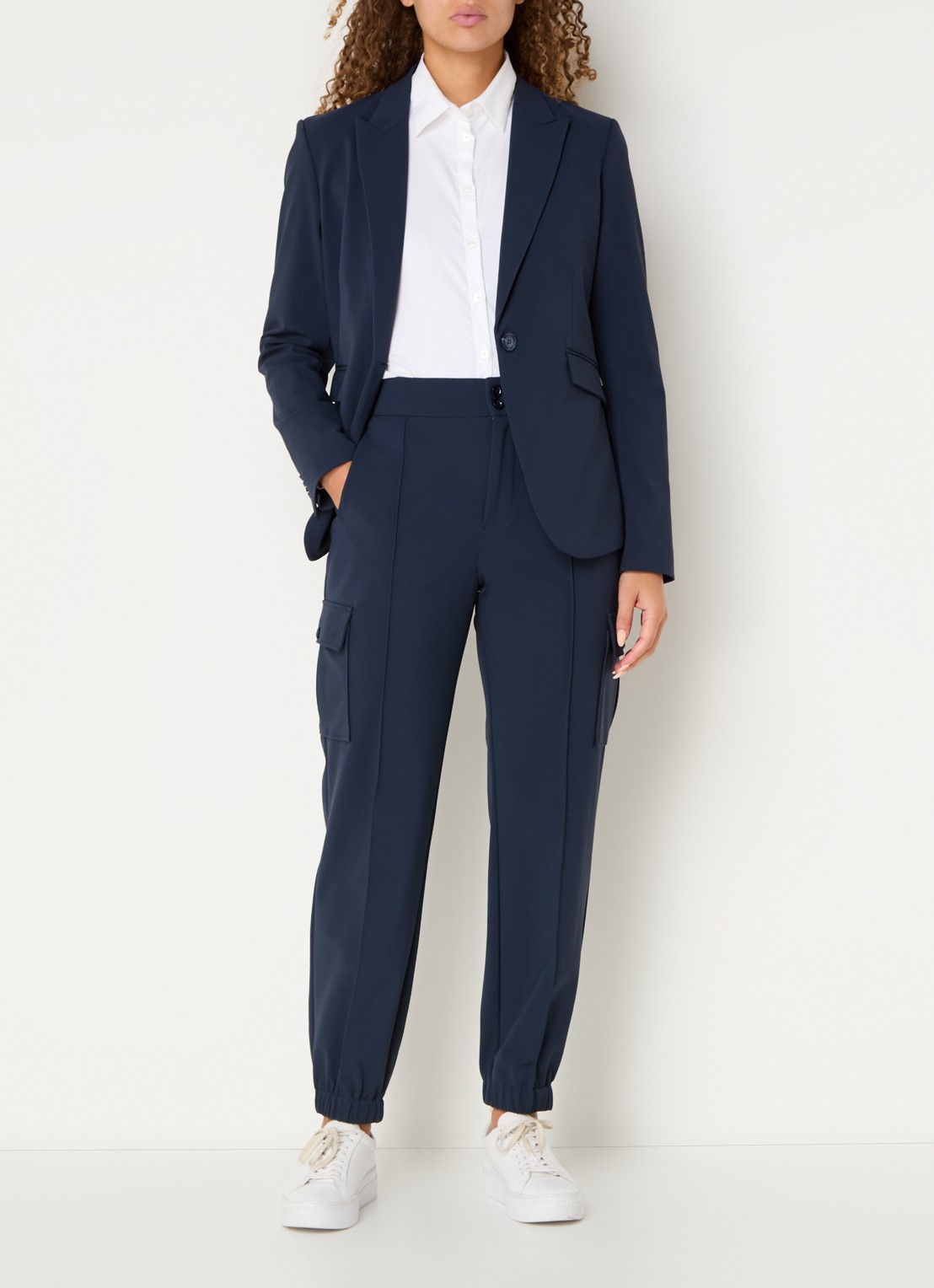 Mos Mosh MMBlake blazer met klepzakken - voorkant 4 indigo