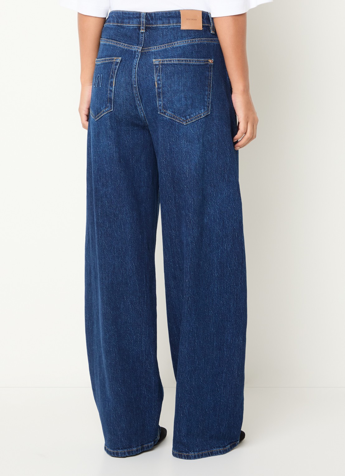 Mos Mosh MMCindy Draciel high waist balloon fit jeans met steekzakken - achterkant indigo