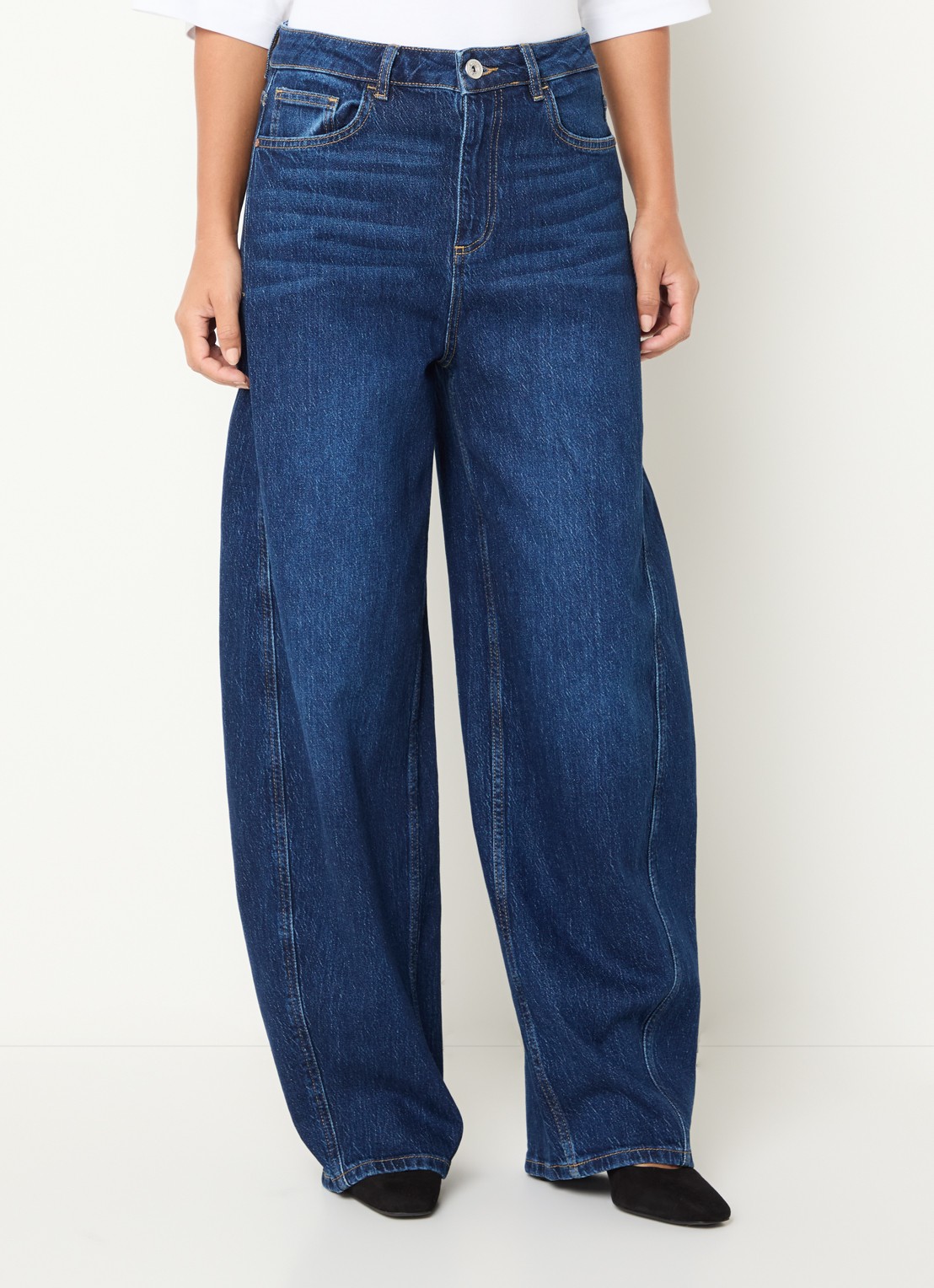 Mos Mosh MMCindy Draciel high waist balloon fit jeans met steekzakken - detail 2 indigo