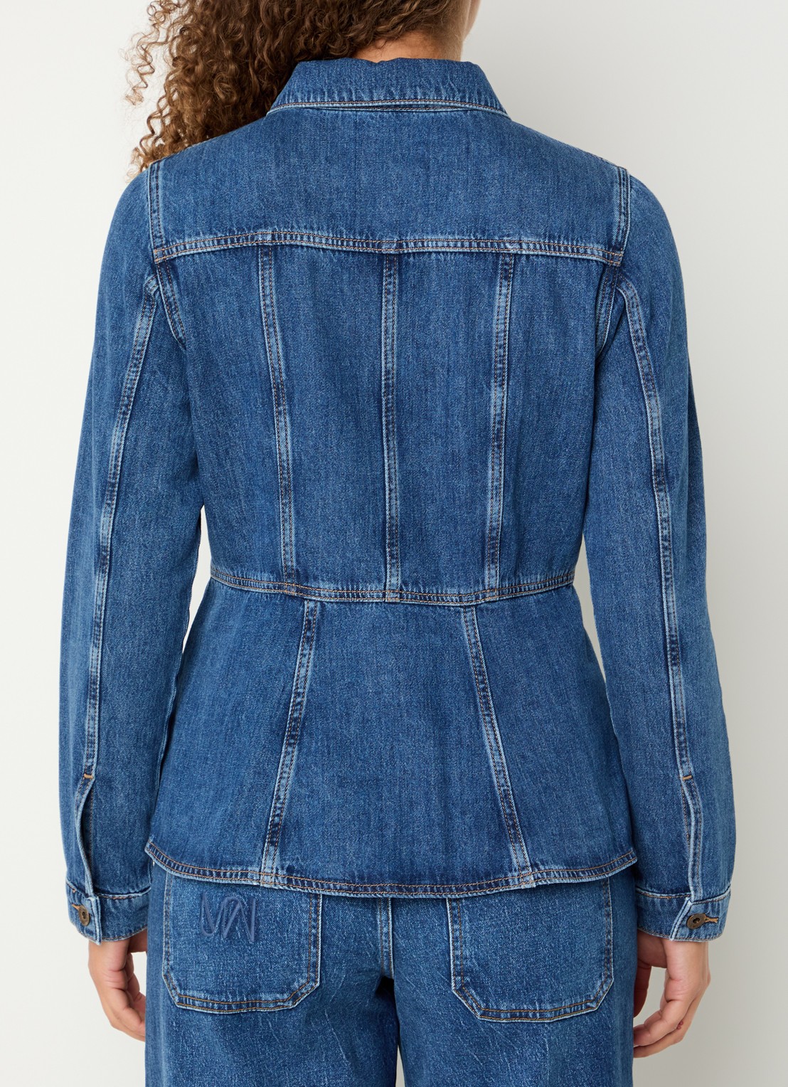 Mos Mosh MMCintura Odak blouse van chambray - achterkant 4 indigo